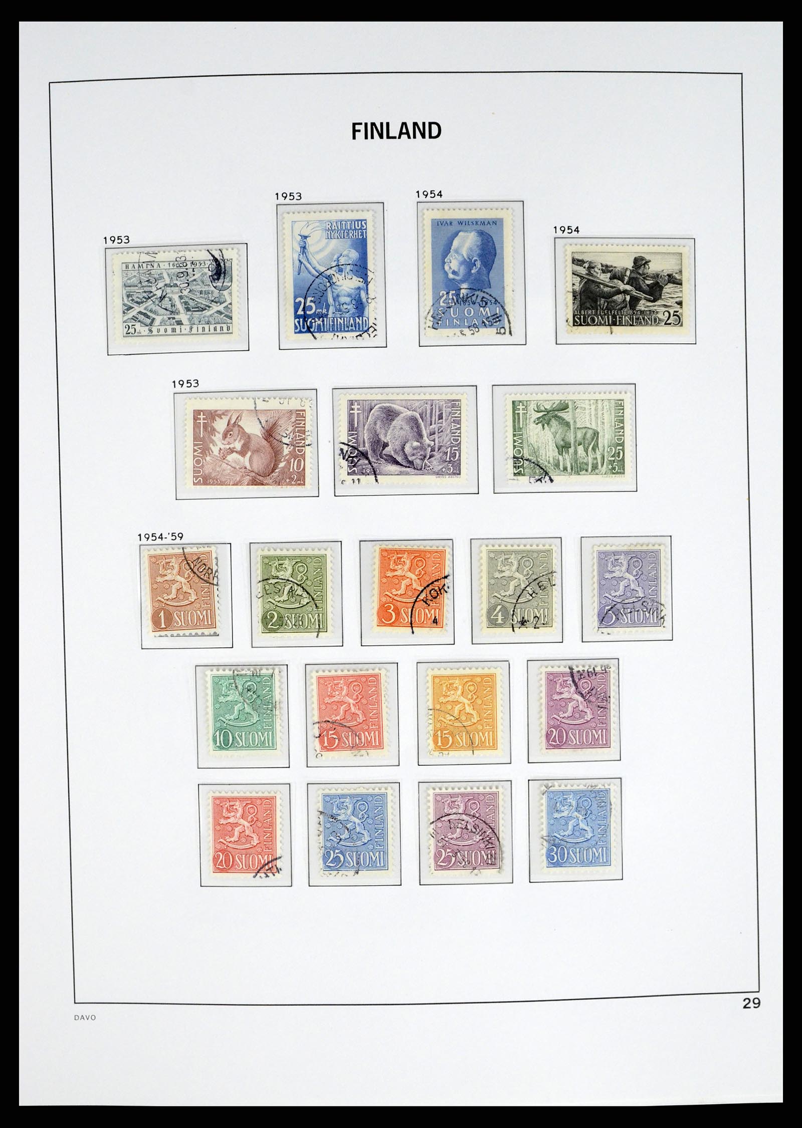 37382 029 - Postzegelverzameling 37382 Finland 1860-1979.