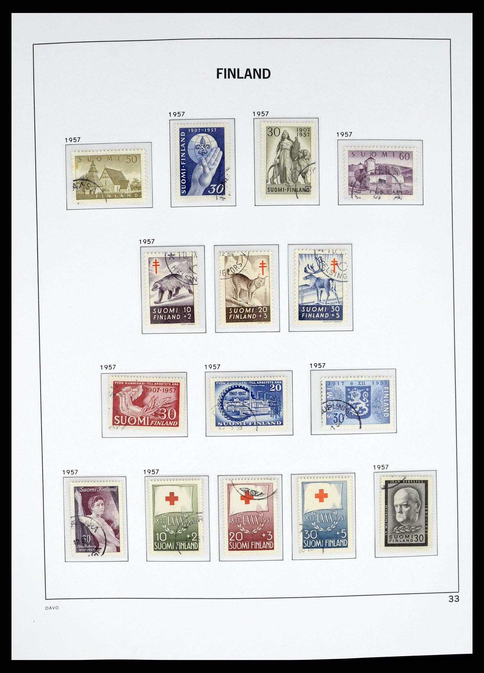 37382 035 - Postzegelverzameling 37382 Finland 1860-1979.