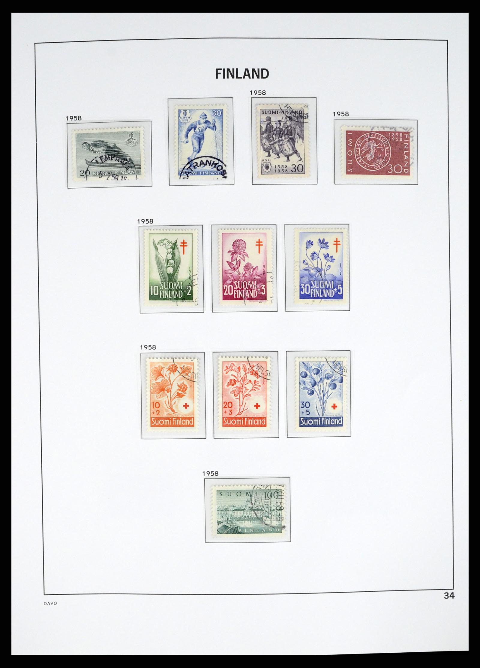 37382 036 - Postzegelverzameling 37382 Finland 1860-1979.