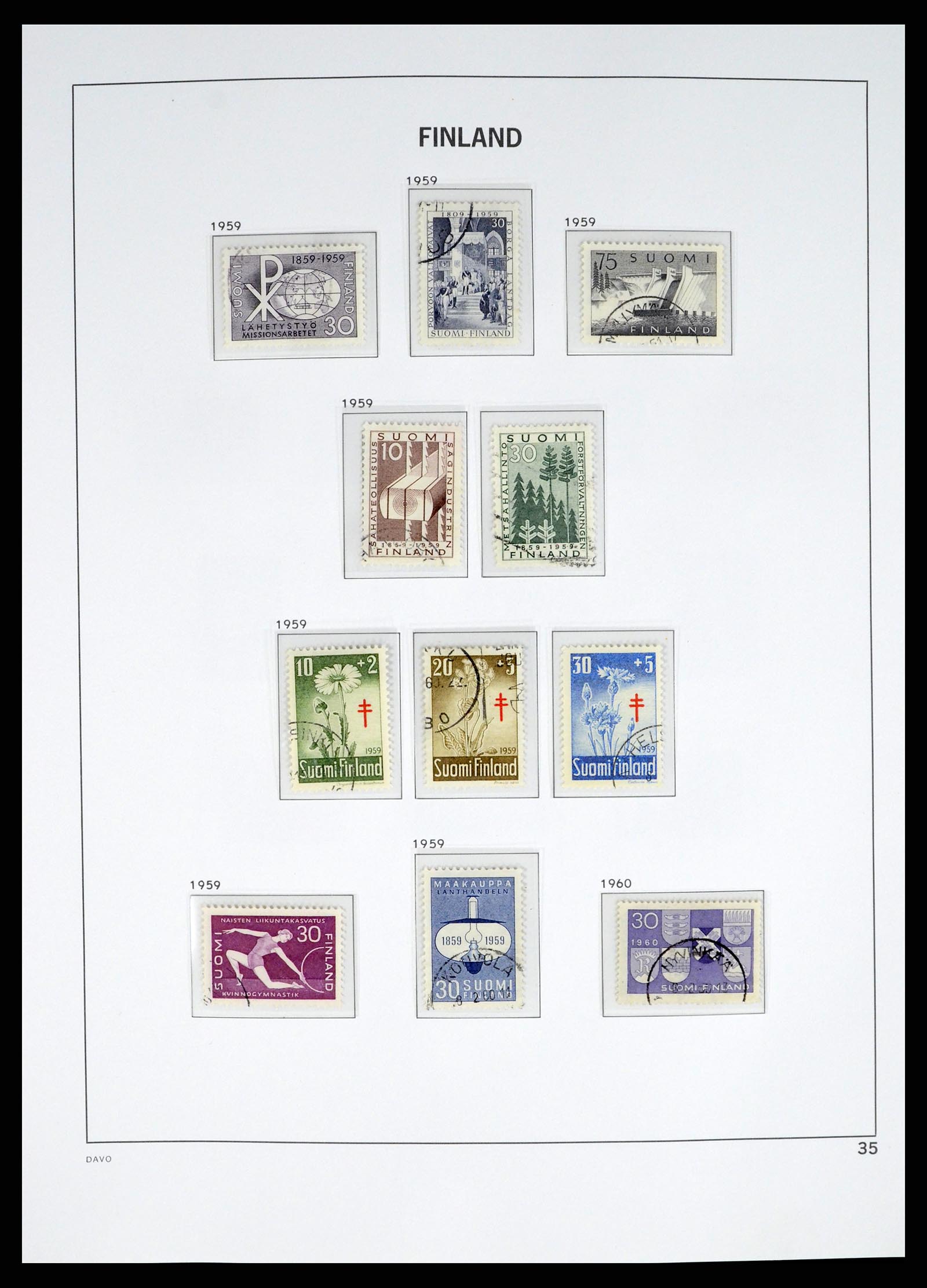 37382 037 - Postzegelverzameling 37382 Finland 1860-1979.