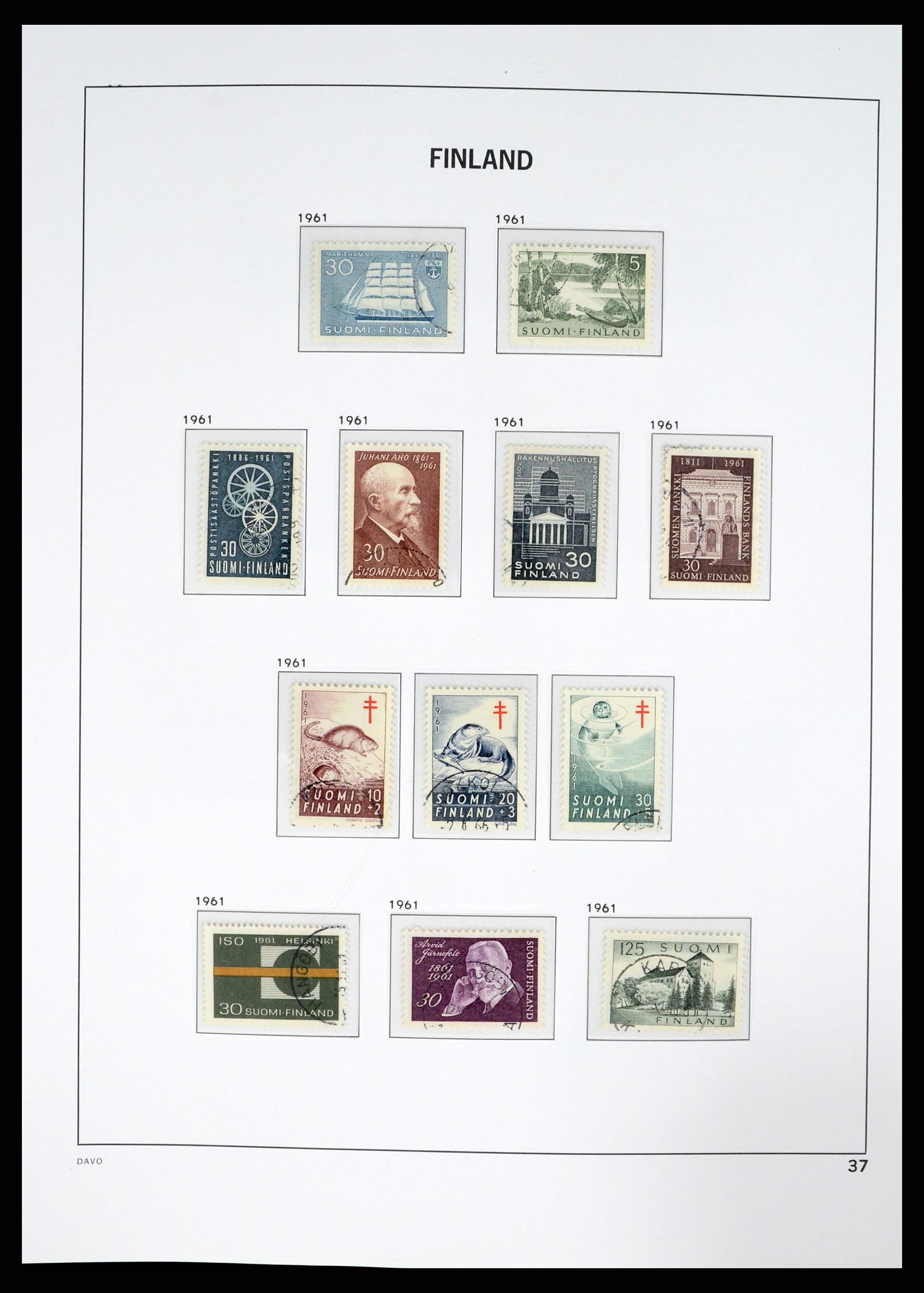 37382 039 - Postzegelverzameling 37382 Finland 1860-1979.