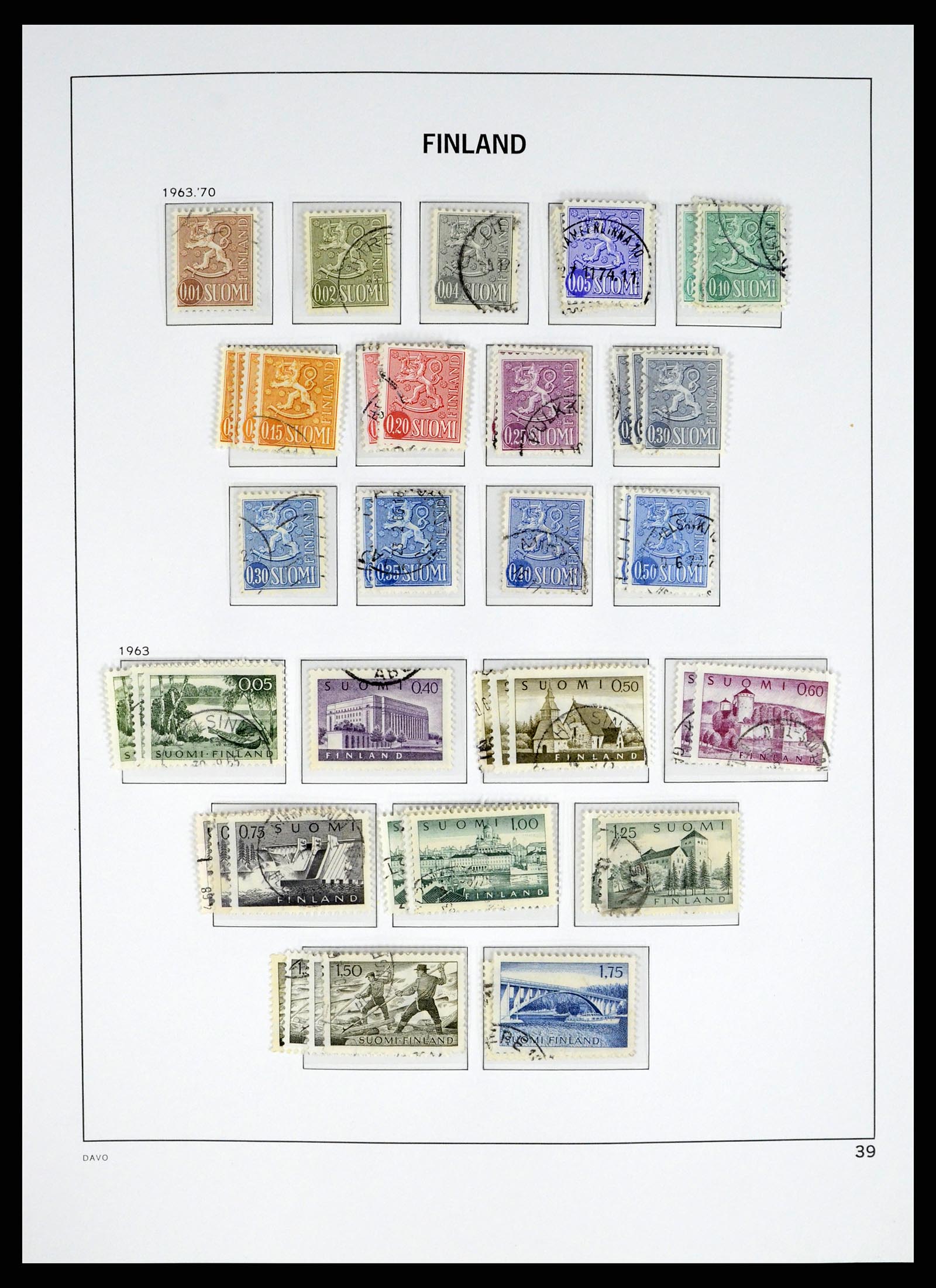 37382 041 - Postzegelverzameling 37382 Finland 1860-1979.