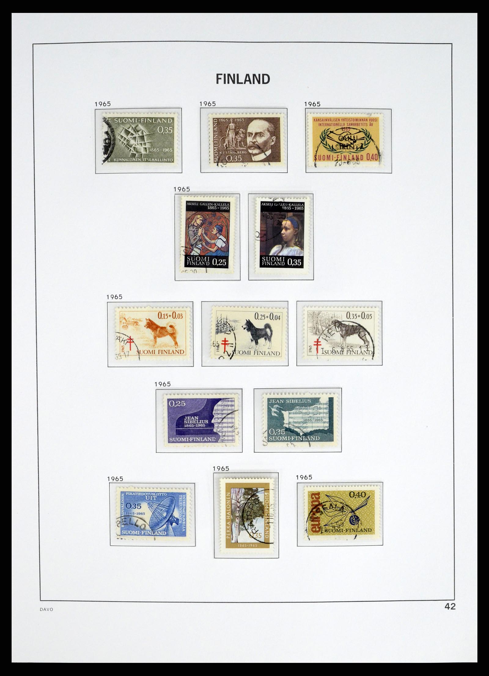 37382 044 - Postzegelverzameling 37382 Finland 1860-1979.