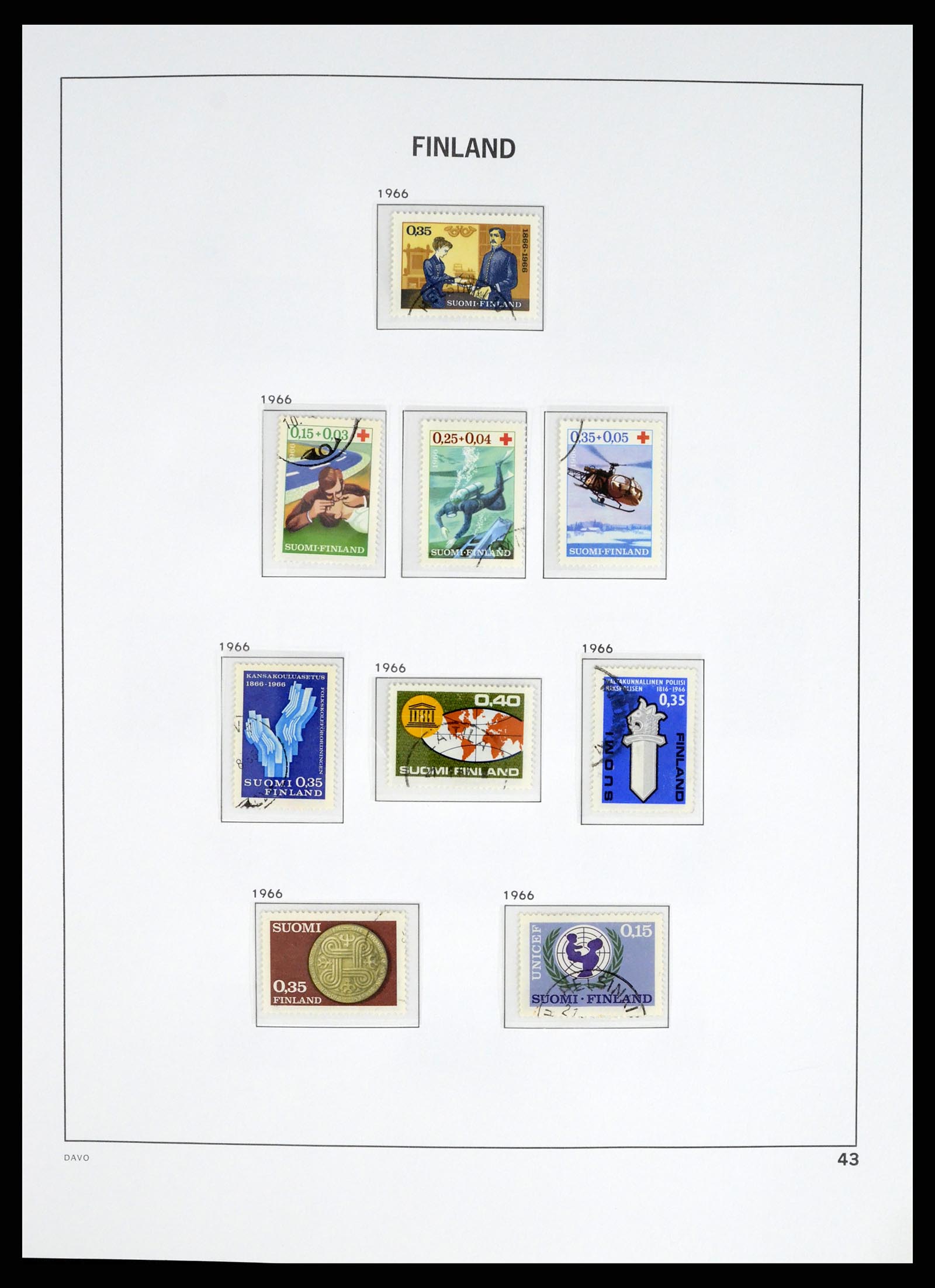 37382 045 - Postzegelverzameling 37382 Finland 1860-1979.