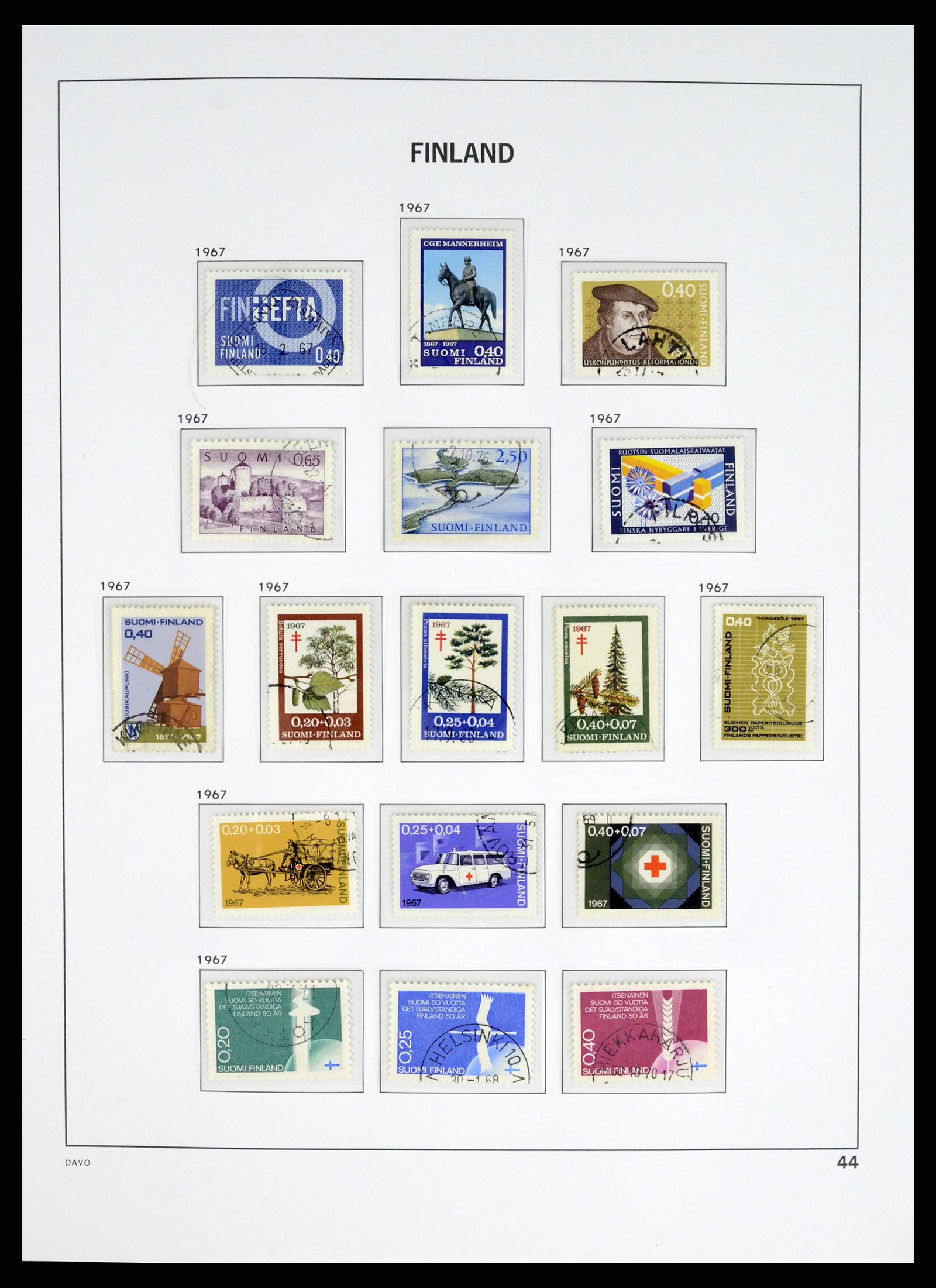 37382 046 - Postzegelverzameling 37382 Finland 1860-1979.