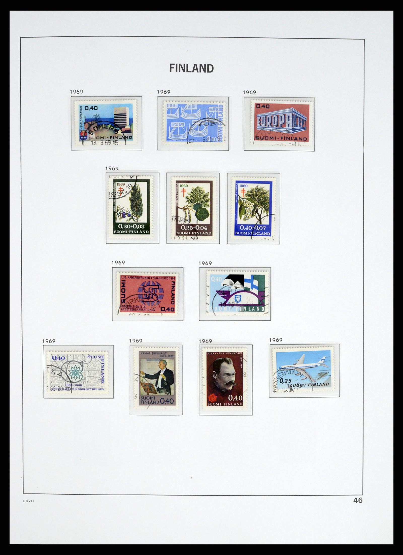 37382 048 - Postzegelverzameling 37382 Finland 1860-1979.
