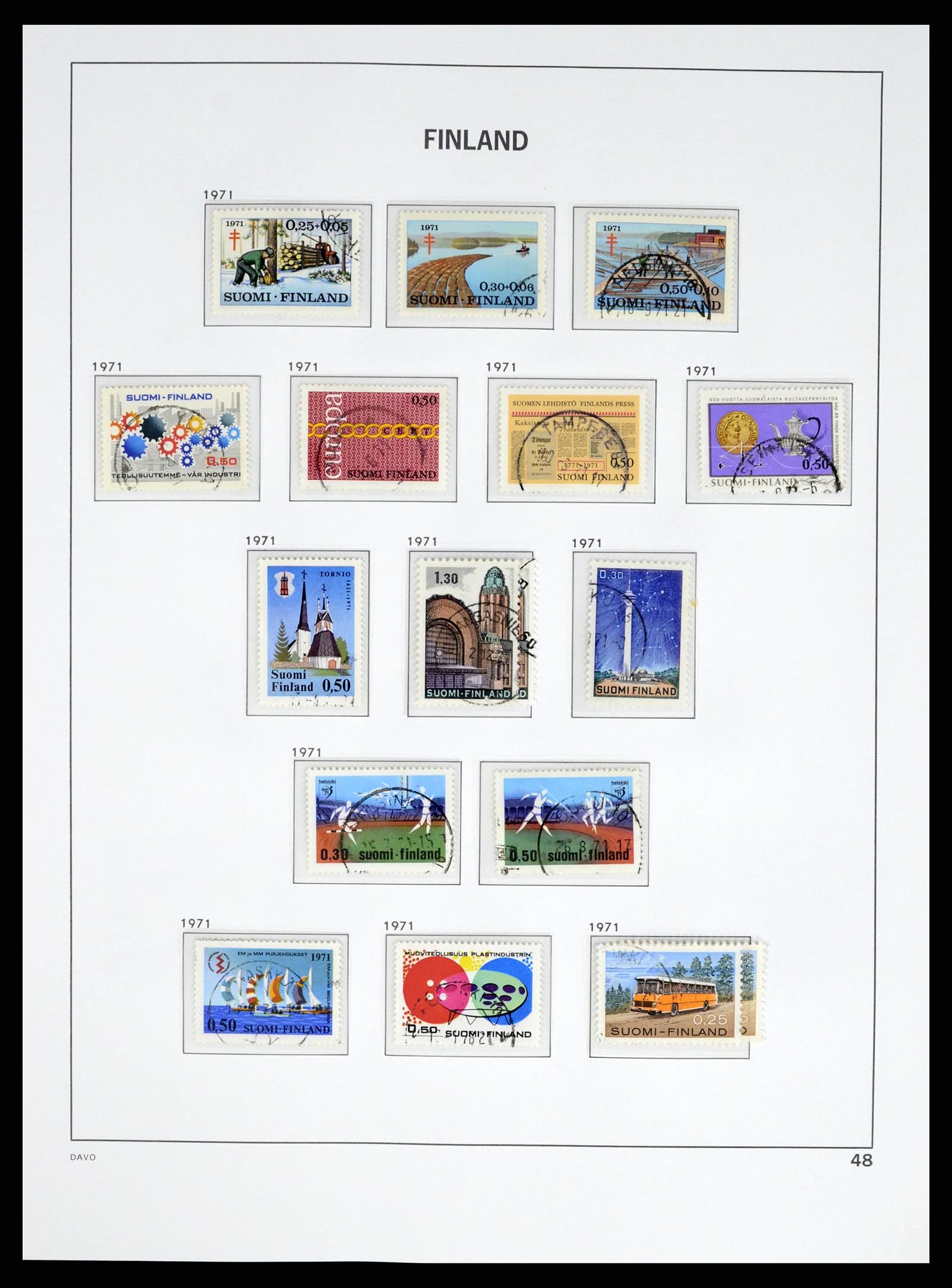 37382 050 - Postzegelverzameling 37382 Finland 1860-1979.