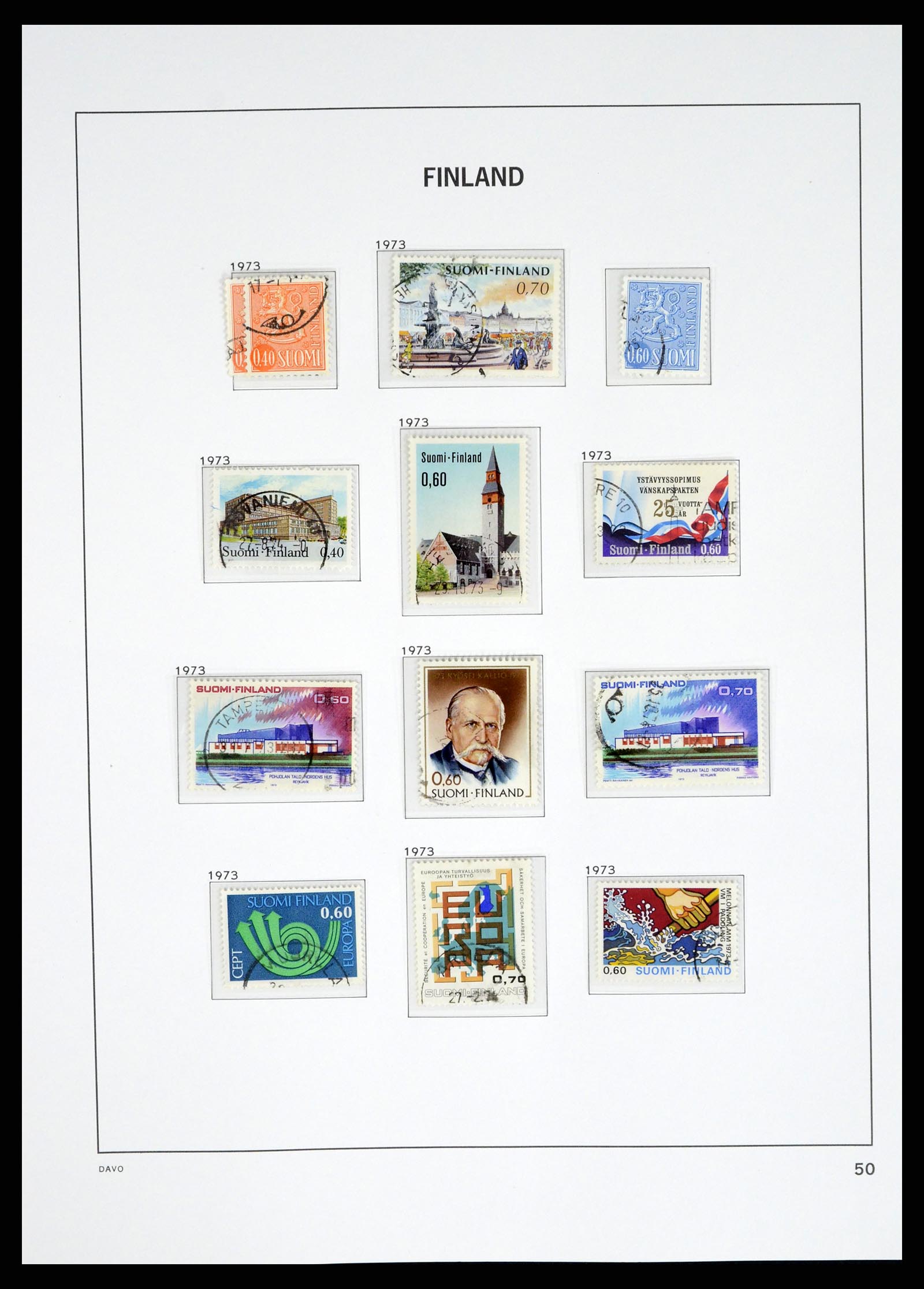 37382 052 - Postzegelverzameling 37382 Finland 1860-1979.