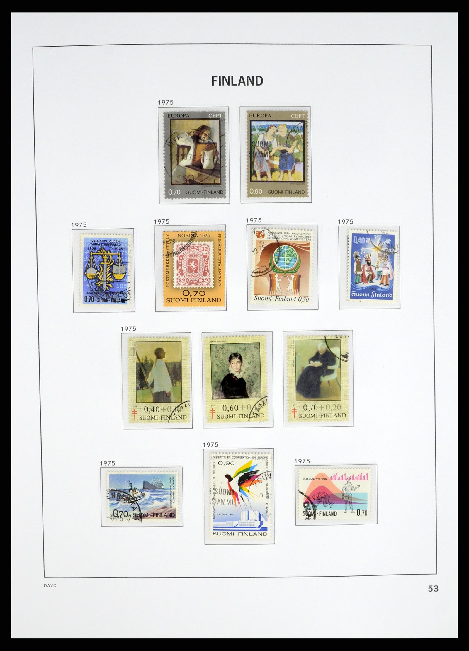 37382 055 - Postzegelverzameling 37382 Finland 1860-1979.