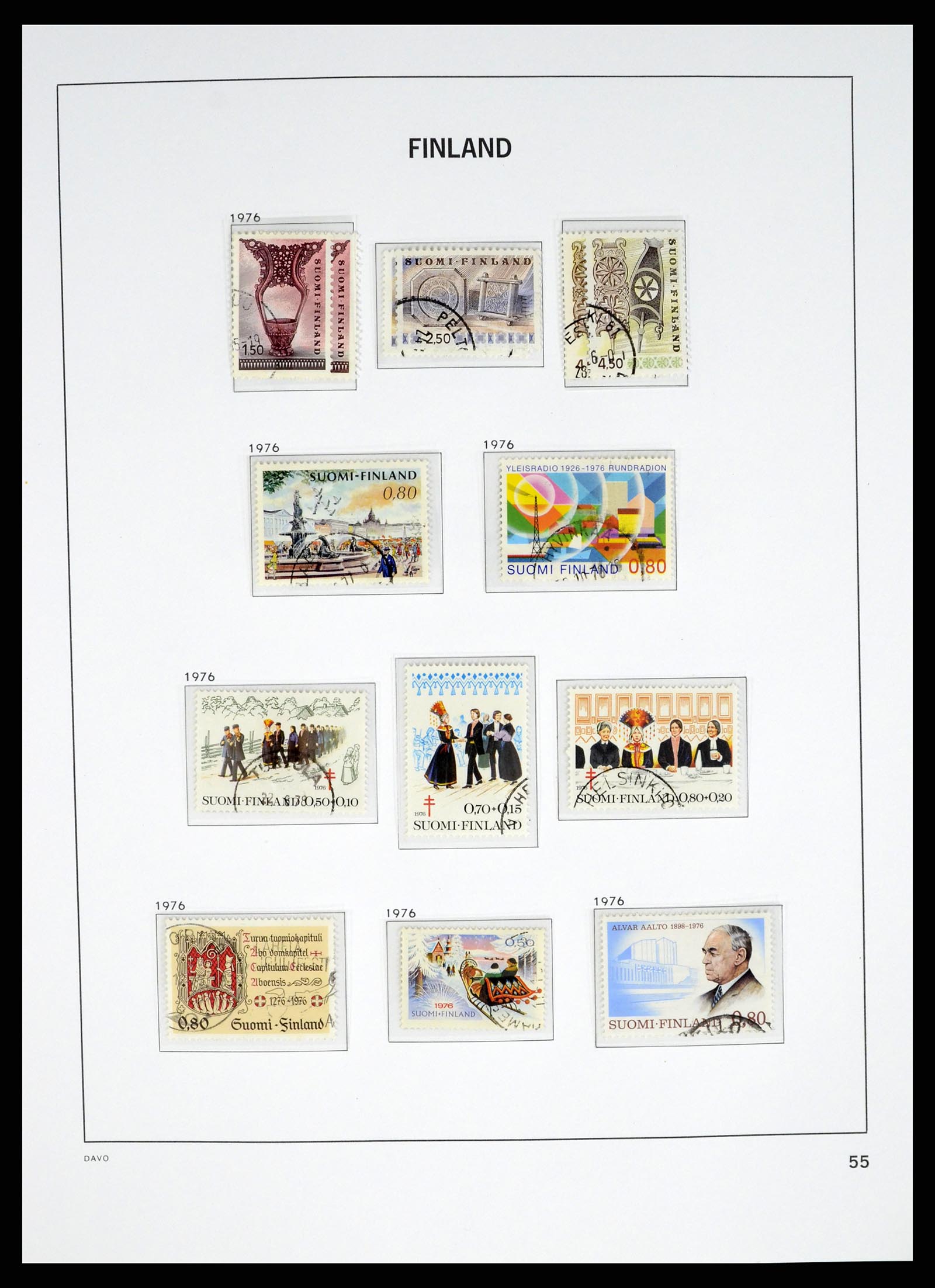 37382 057 - Postzegelverzameling 37382 Finland 1860-1979.