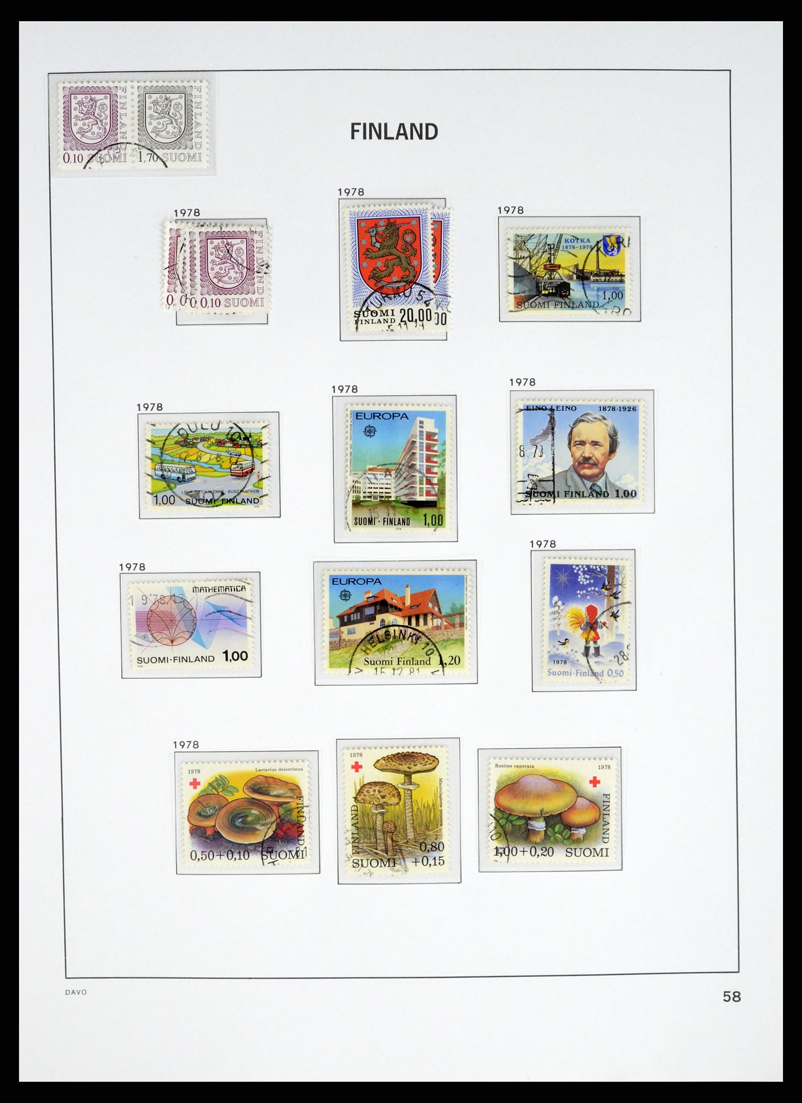 37382 060 - Postzegelverzameling 37382 Finland 1860-1979.