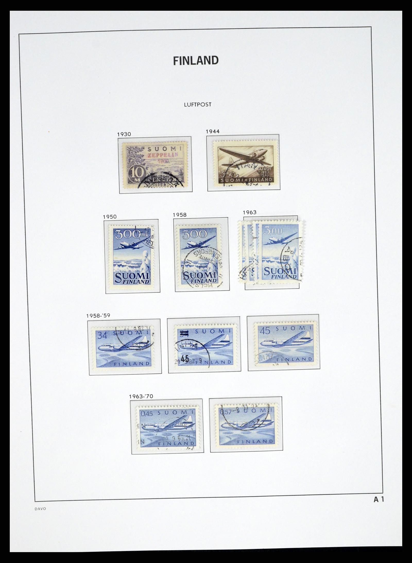 37382 063 - Postzegelverzameling 37382 Finland 1860-1979.