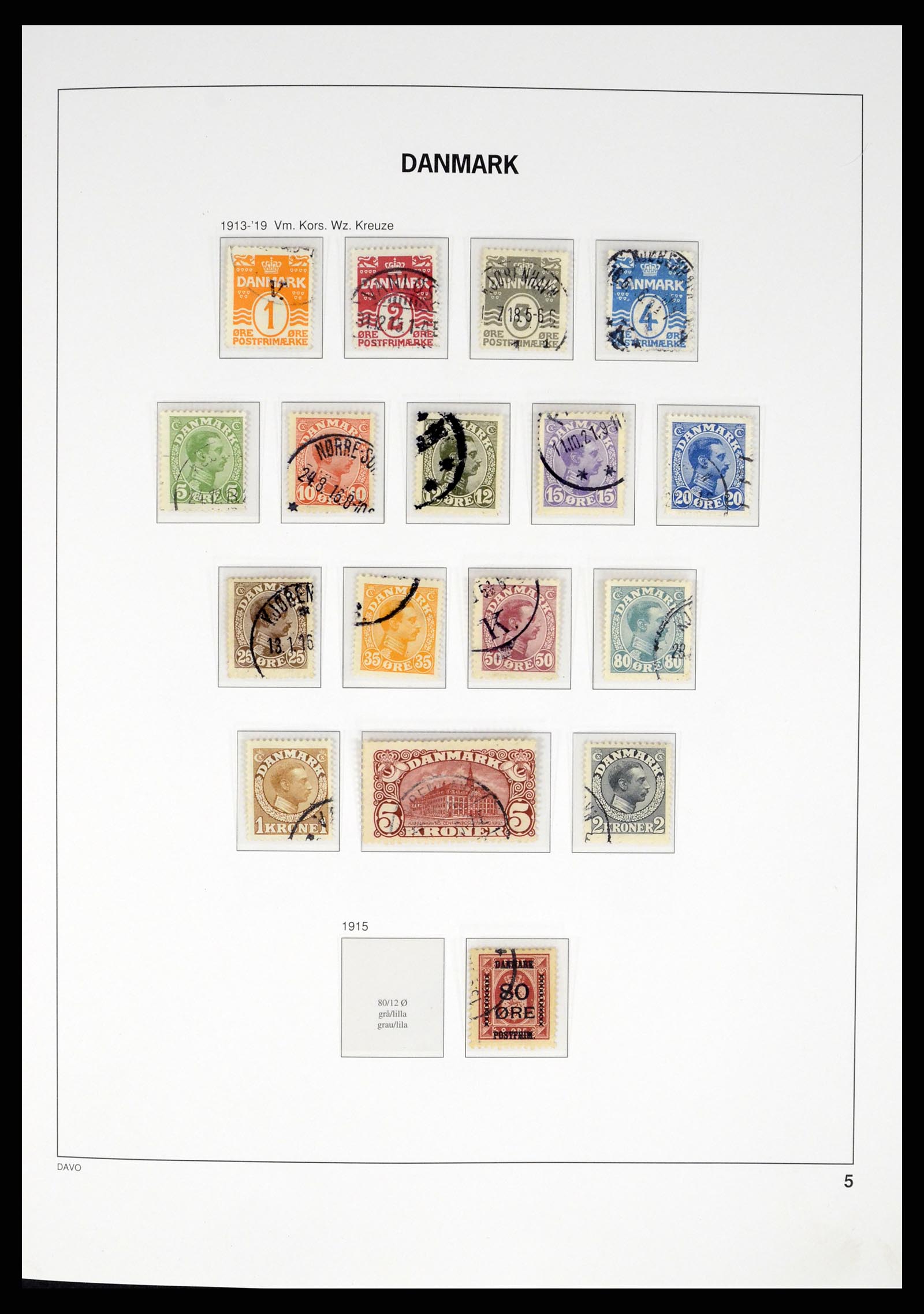37383 005 - Postzegelverzameling 37383 Denemarken 1851-1969.