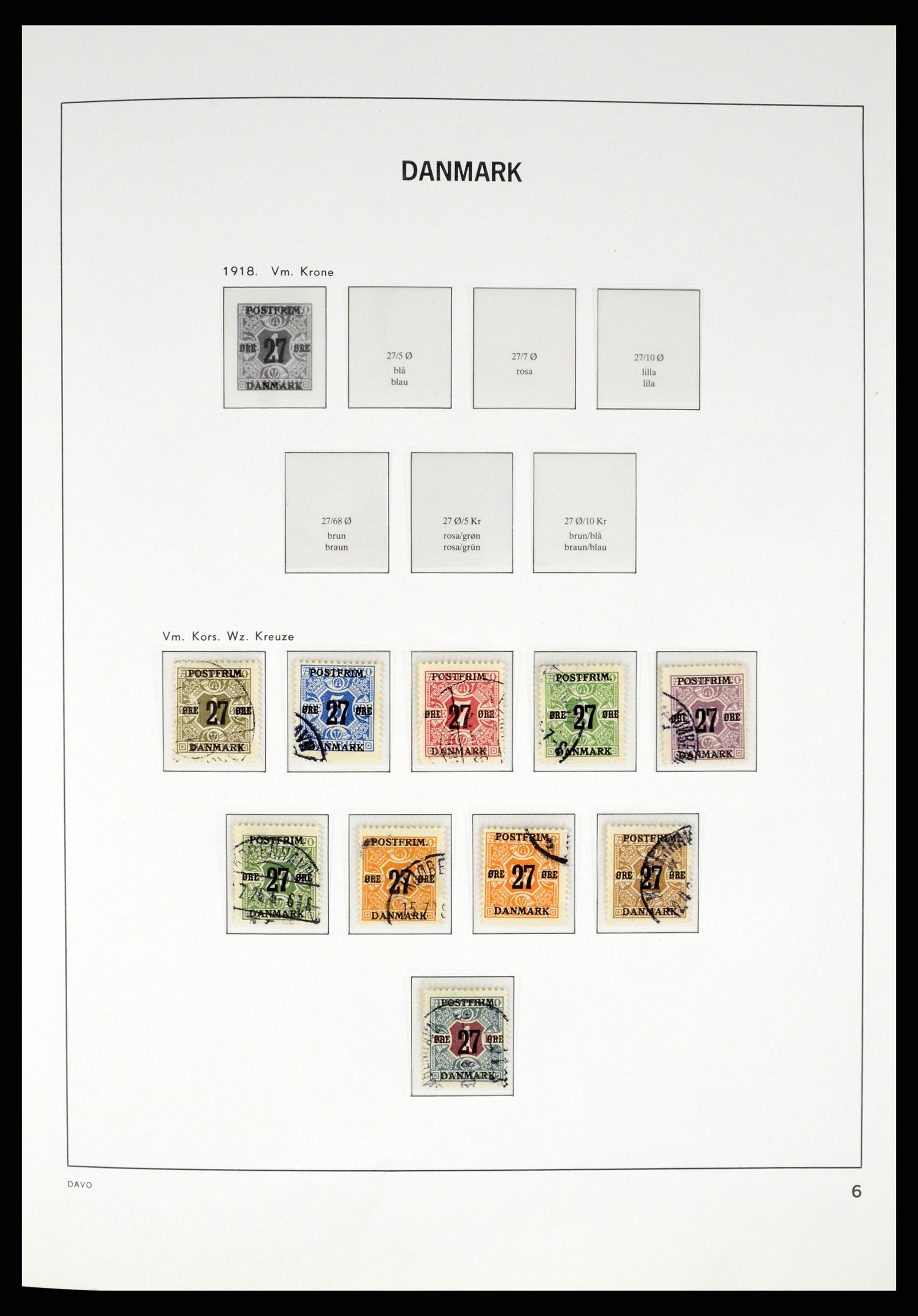 37383 006 - Postzegelverzameling 37383 Denemarken 1851-1969.