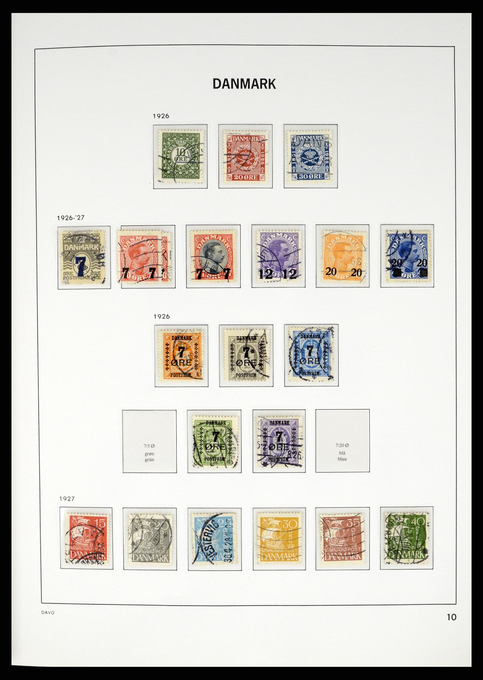 37383 010 - Postzegelverzameling 37383 Denemarken 1851-1969.