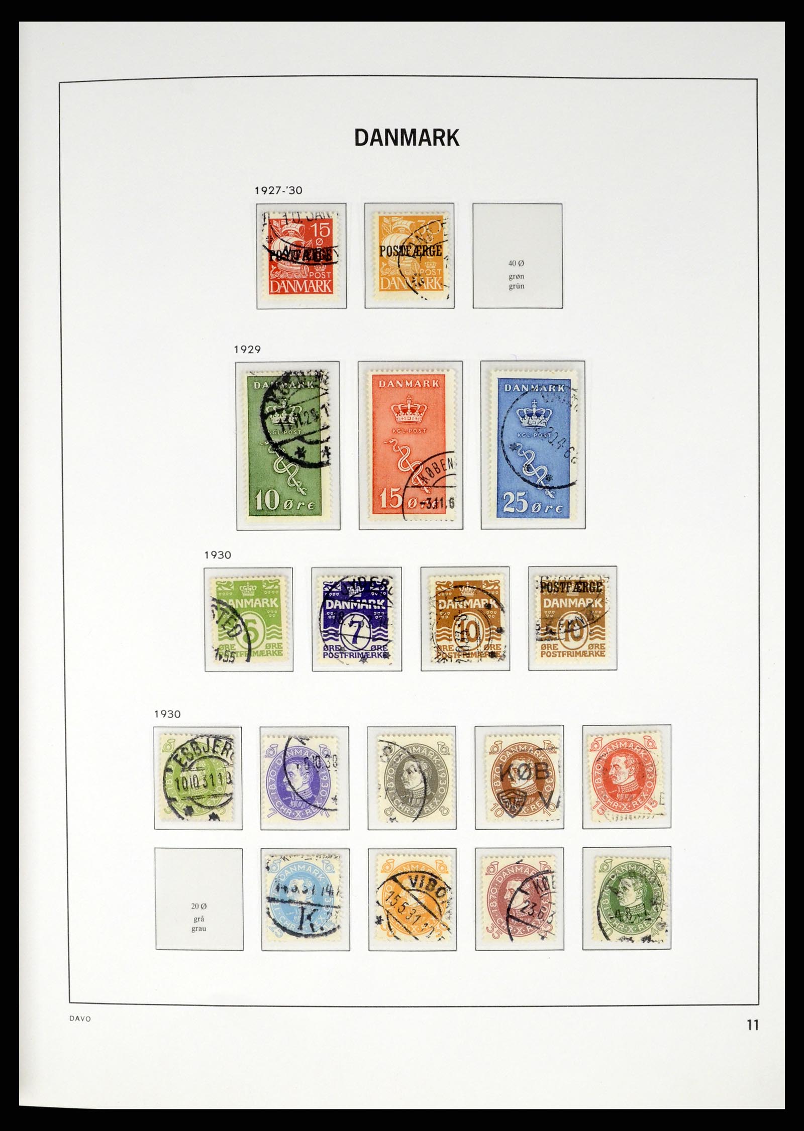 37383 011 - Postzegelverzameling 37383 Denemarken 1851-1969.
