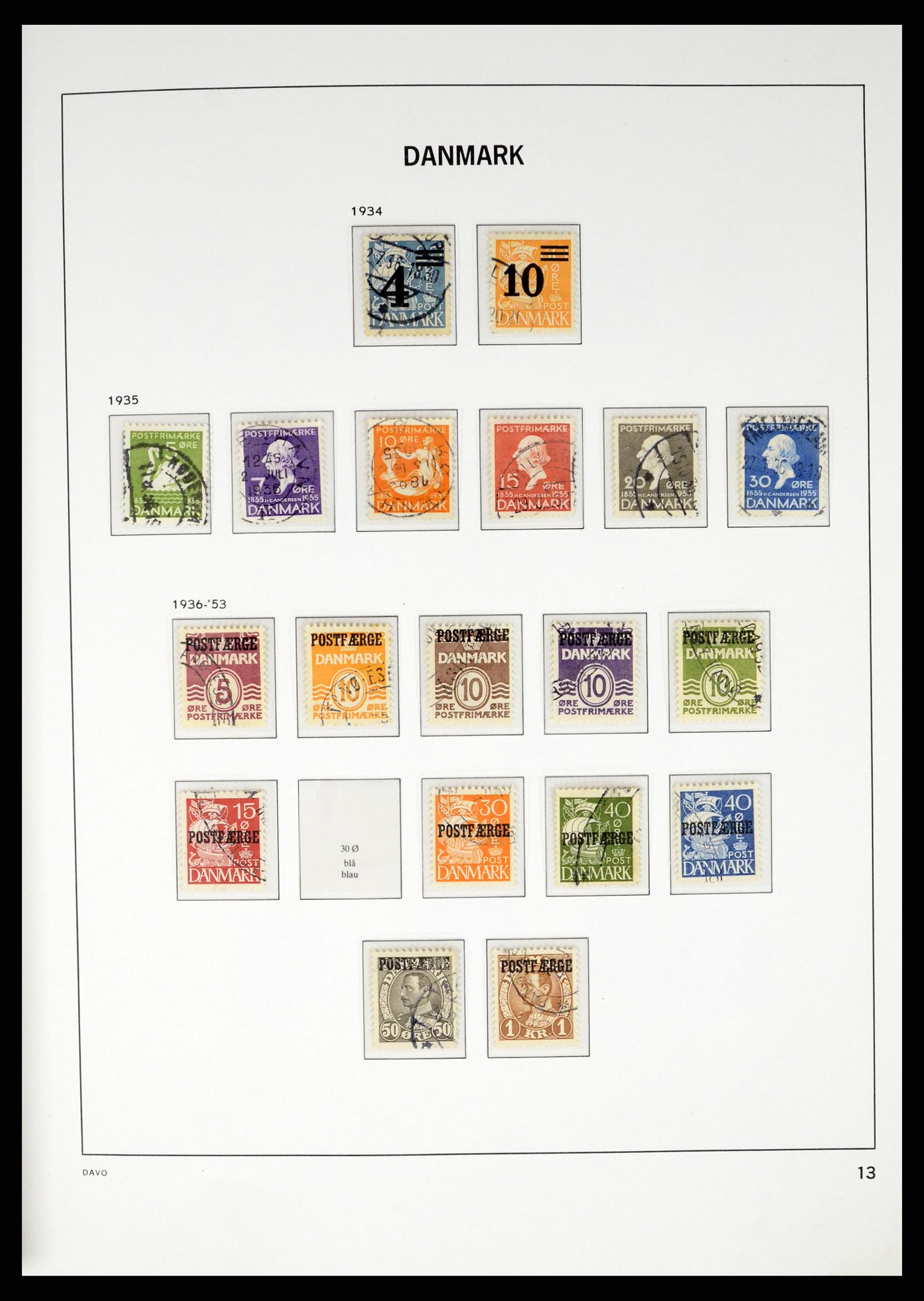 37383 013 - Postzegelverzameling 37383 Denemarken 1851-1969.
