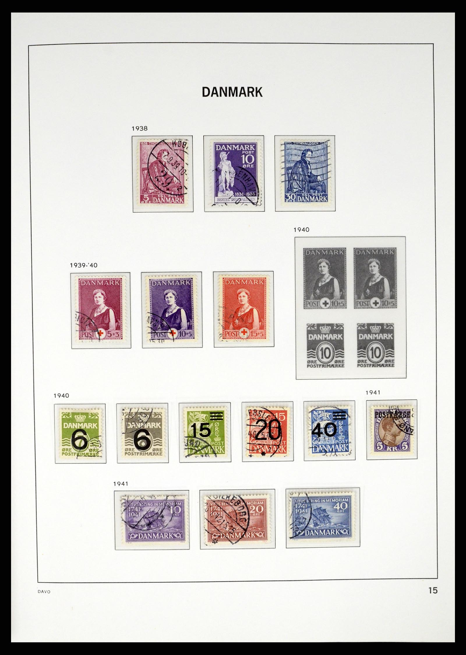 37383 015 - Postzegelverzameling 37383 Denemarken 1851-1969.