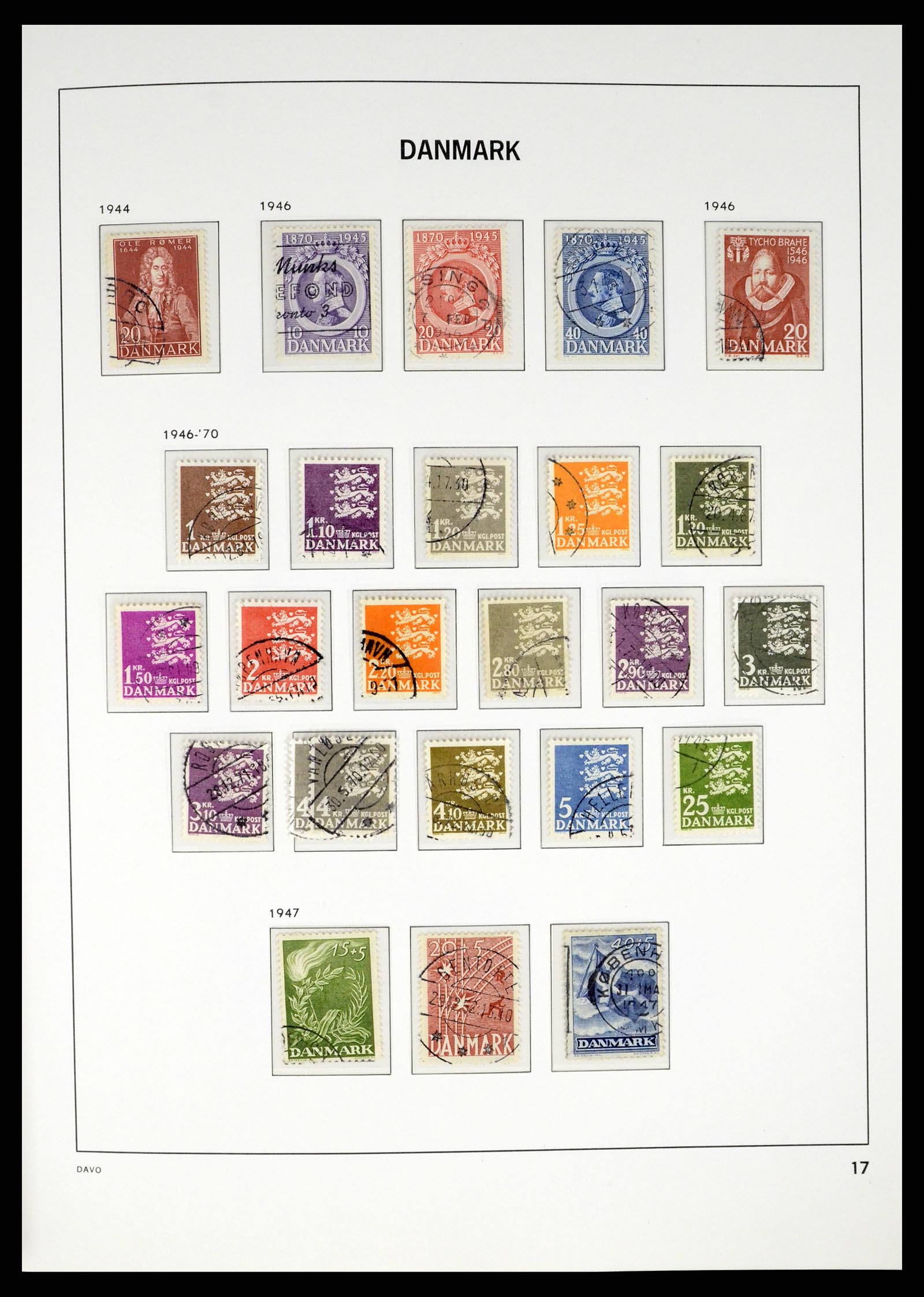 37383 017 - Postzegelverzameling 37383 Denemarken 1851-1969.