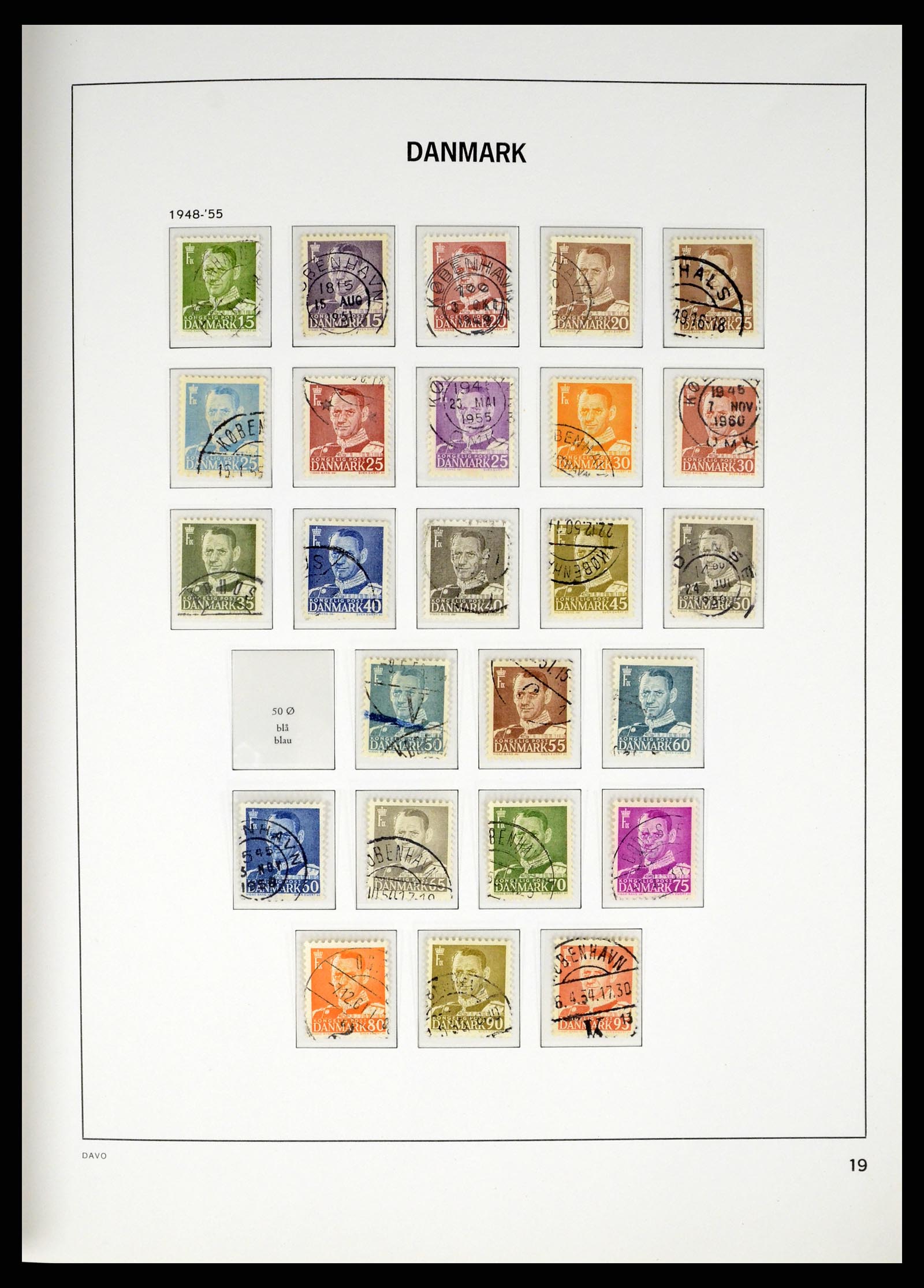 37383 019 - Postzegelverzameling 37383 Denemarken 1851-1969.