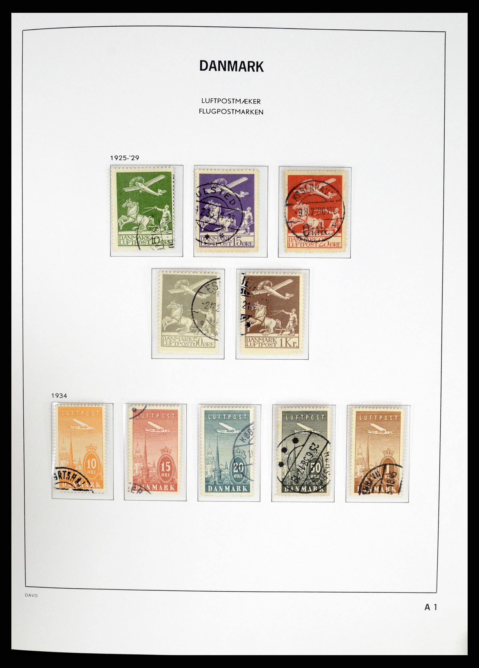 37383 030 - Postzegelverzameling 37383 Denemarken 1851-1969.