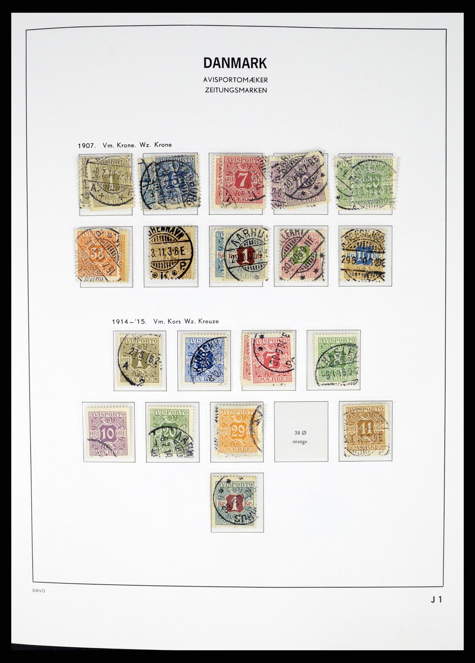 37383 031 - Postzegelverzameling 37383 Denemarken 1851-1969.
