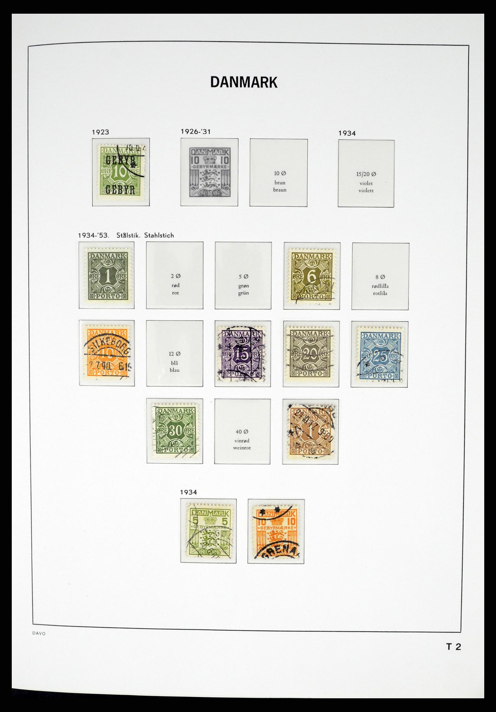 37383 034 - Postzegelverzameling 37383 Denemarken 1851-1969.