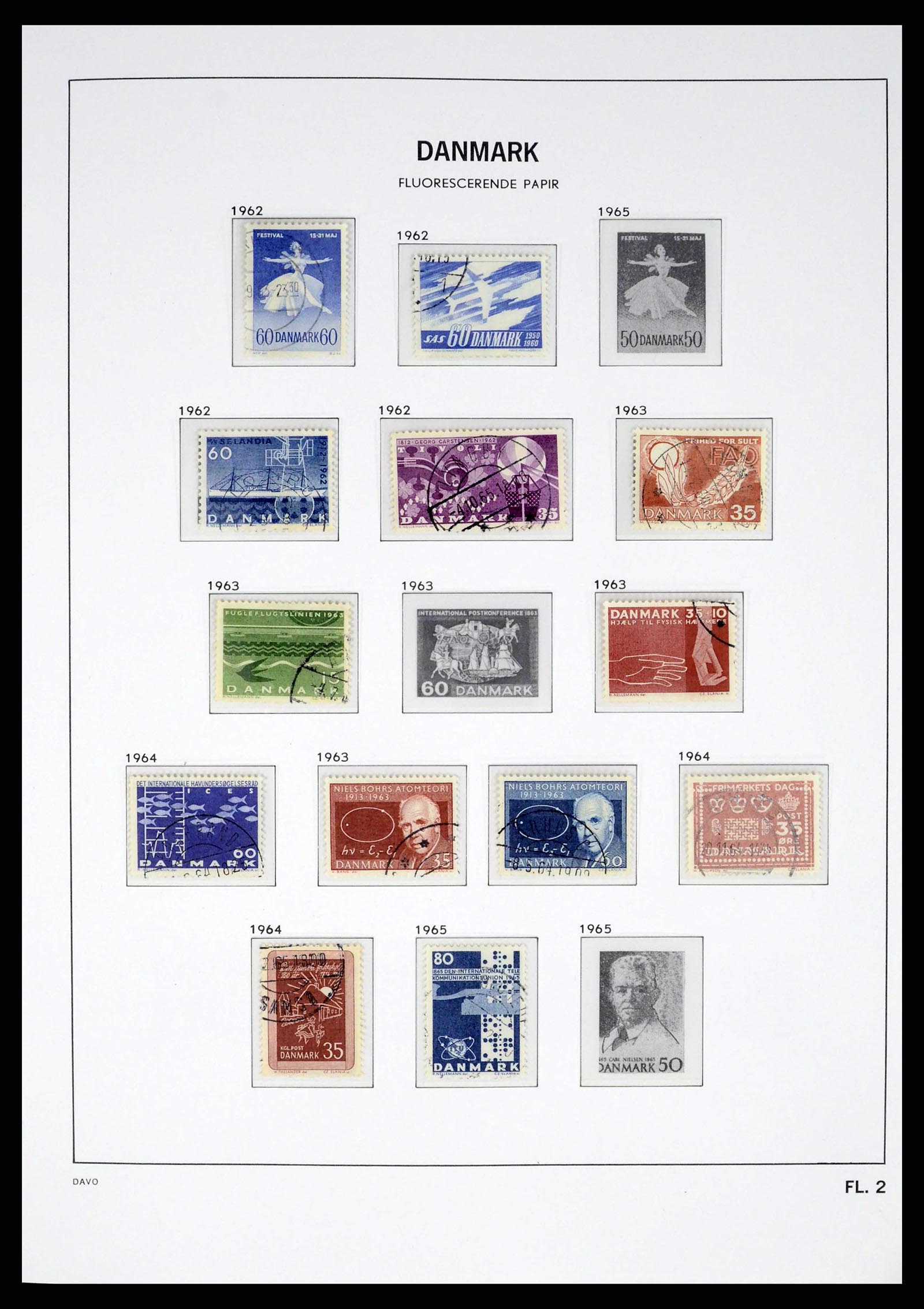 37383 038 - Postzegelverzameling 37383 Denemarken 1851-1969.
