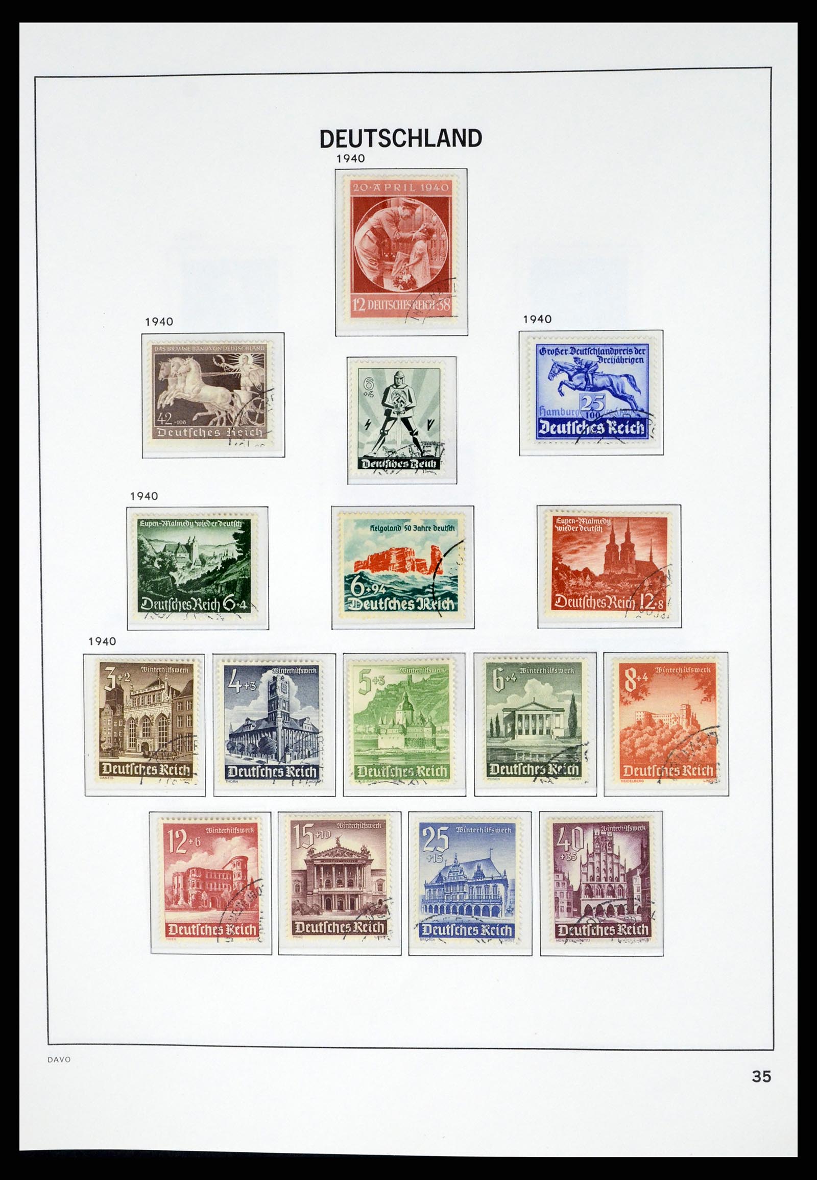 37384 037 - Postzegelverzameling 37384 Duitse Rijk 1872-1945.
