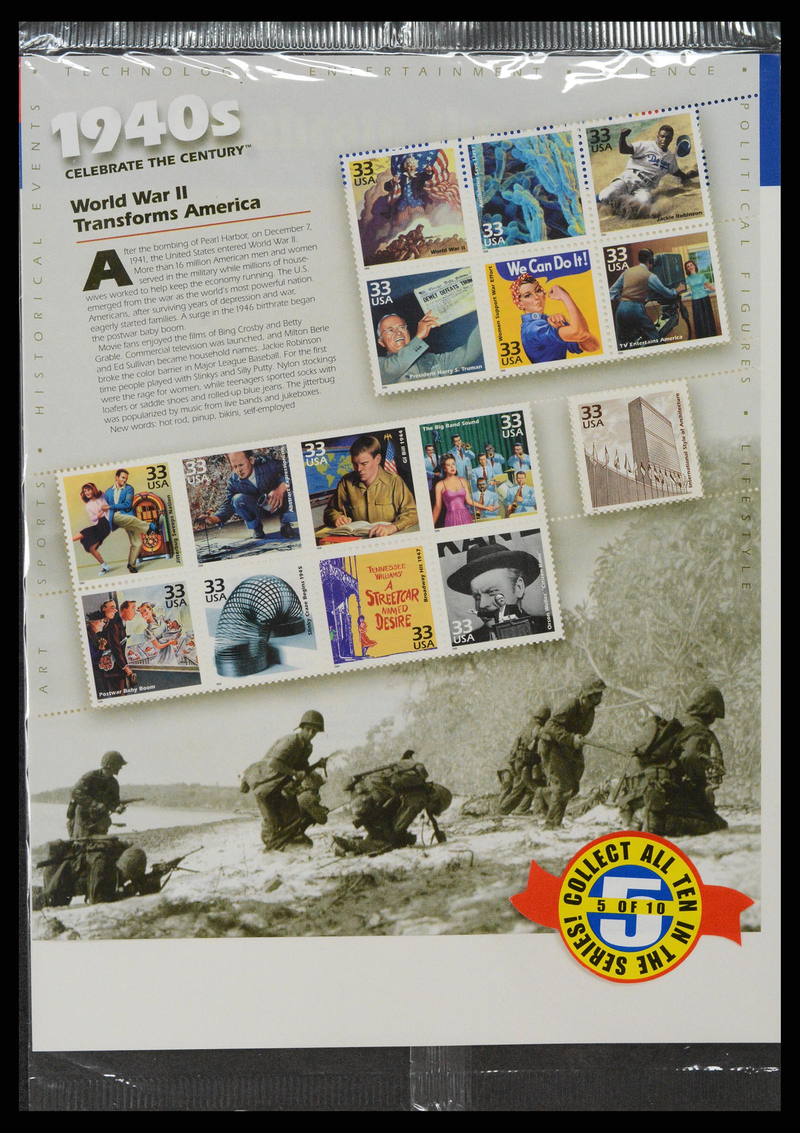 37386 020 - Postzegelverzameling 37386 USA jaarboeken 1975-2000.