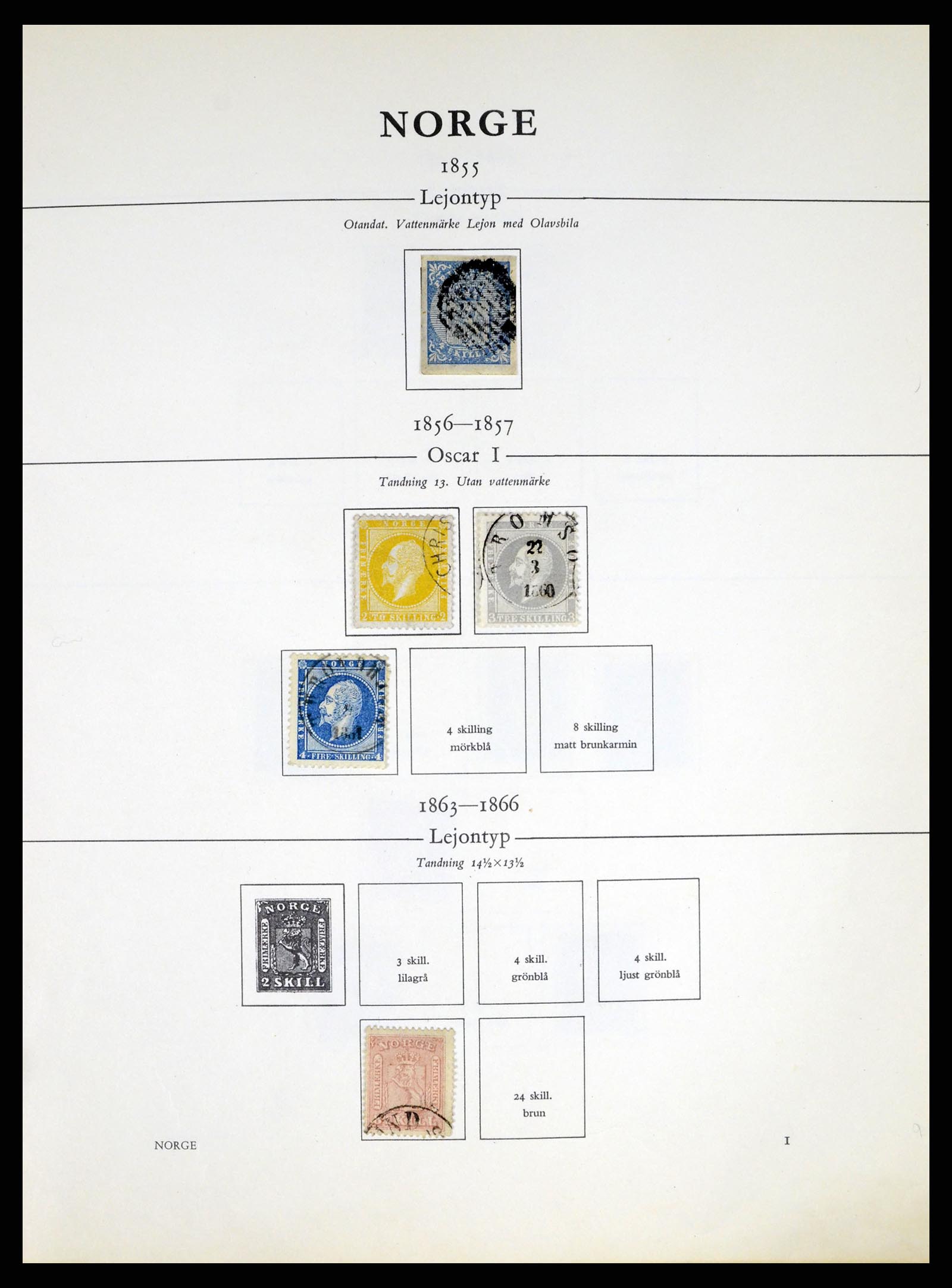 37387 001 - Postzegelverzameling 37387 Scandinavië 1851-1960.