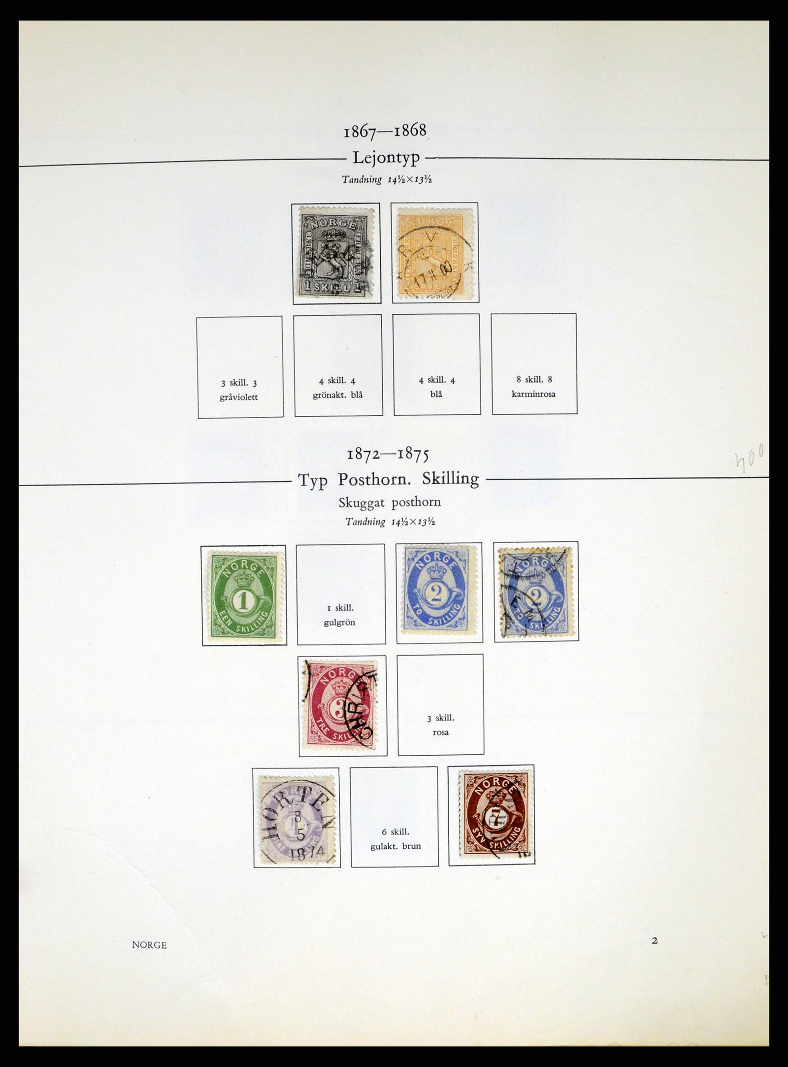 37387 002 - Postzegelverzameling 37387 Scandinavië 1851-1960.