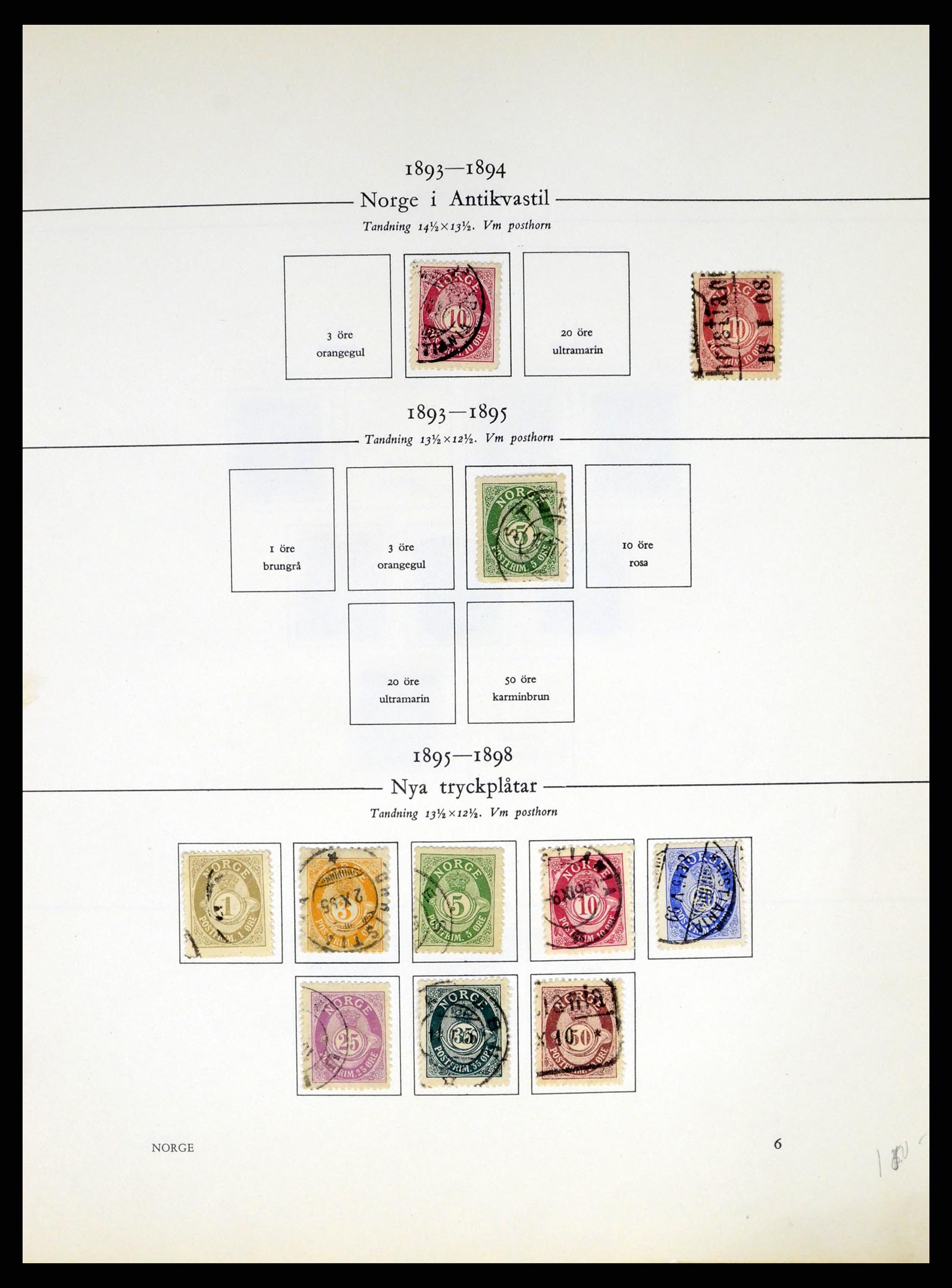 37387 006 - Postzegelverzameling 37387 Scandinavië 1851-1960.