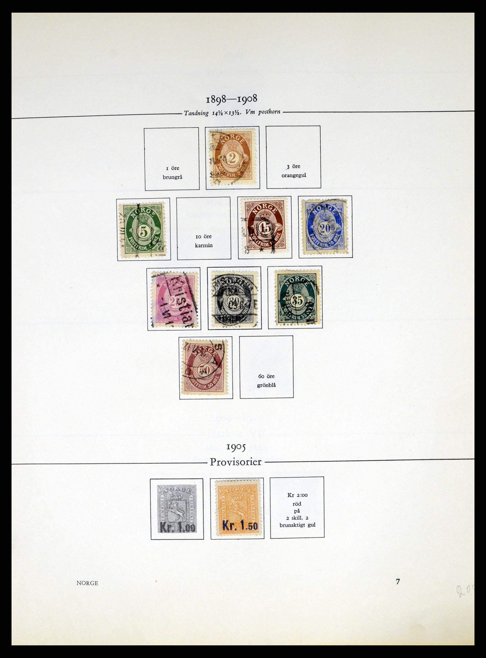 37387 007 - Postzegelverzameling 37387 Scandinavië 1851-1960.