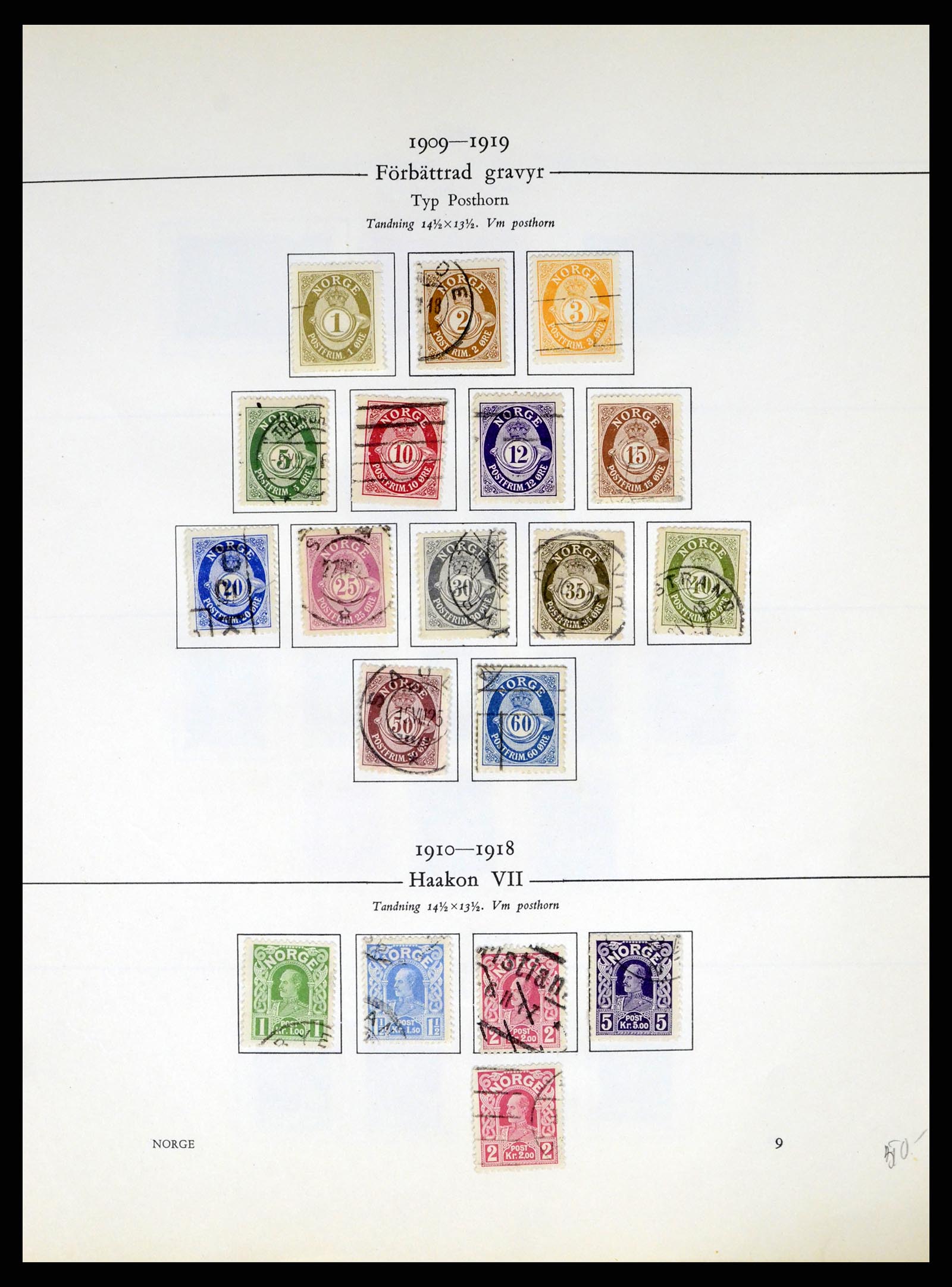 37387 009 - Postzegelverzameling 37387 Scandinavië 1851-1960.