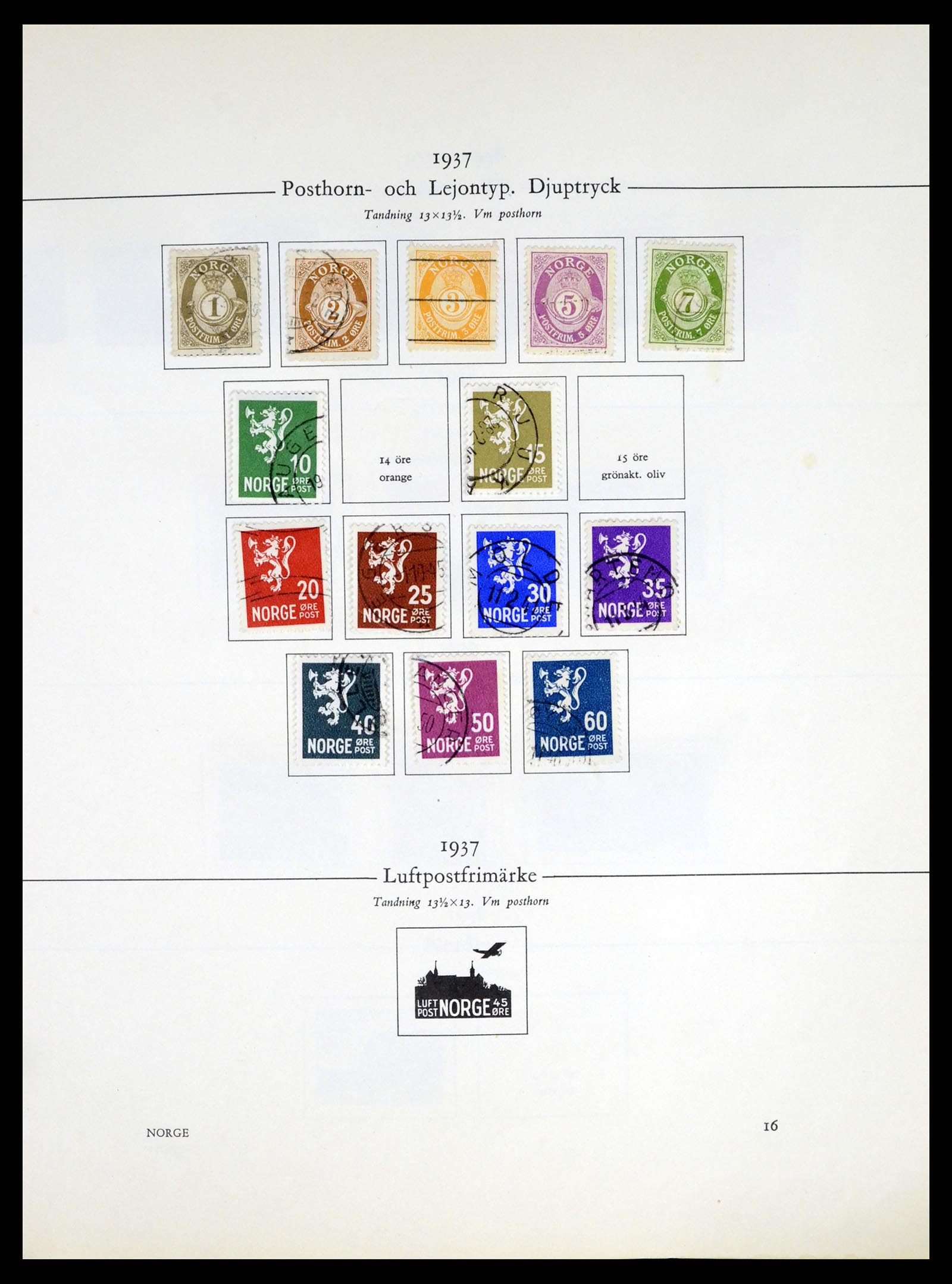 37387 016 - Postzegelverzameling 37387 Scandinavië 1851-1960.