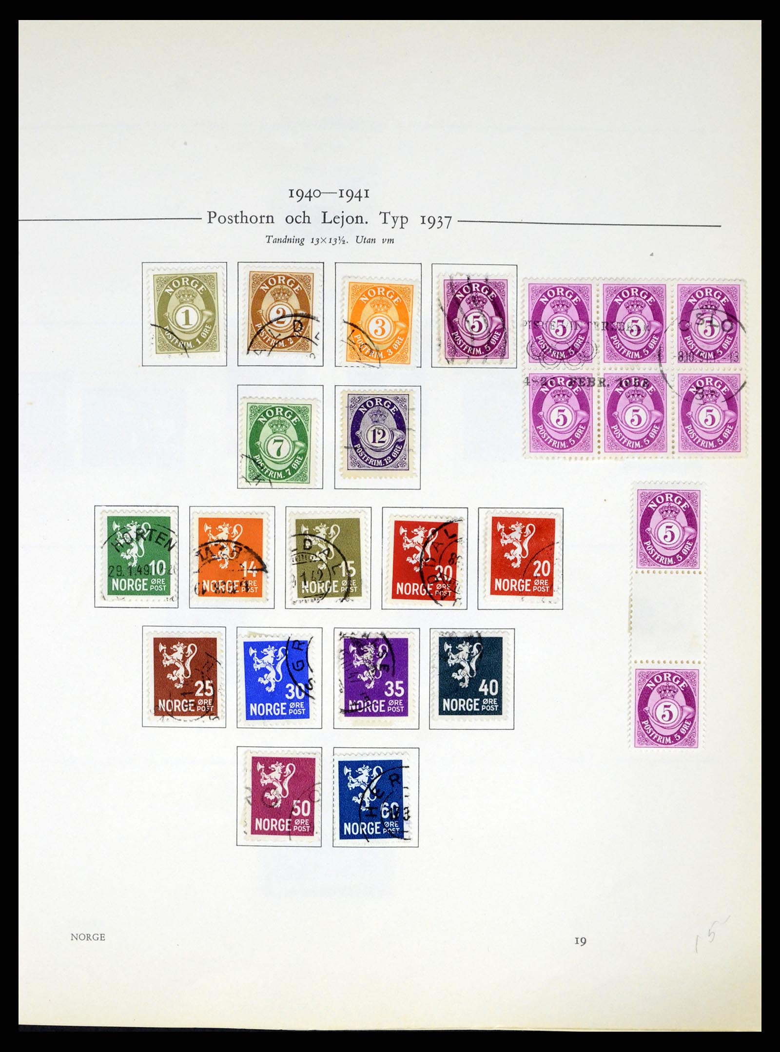 37387 019 - Postzegelverzameling 37387 Scandinavië 1851-1960.
