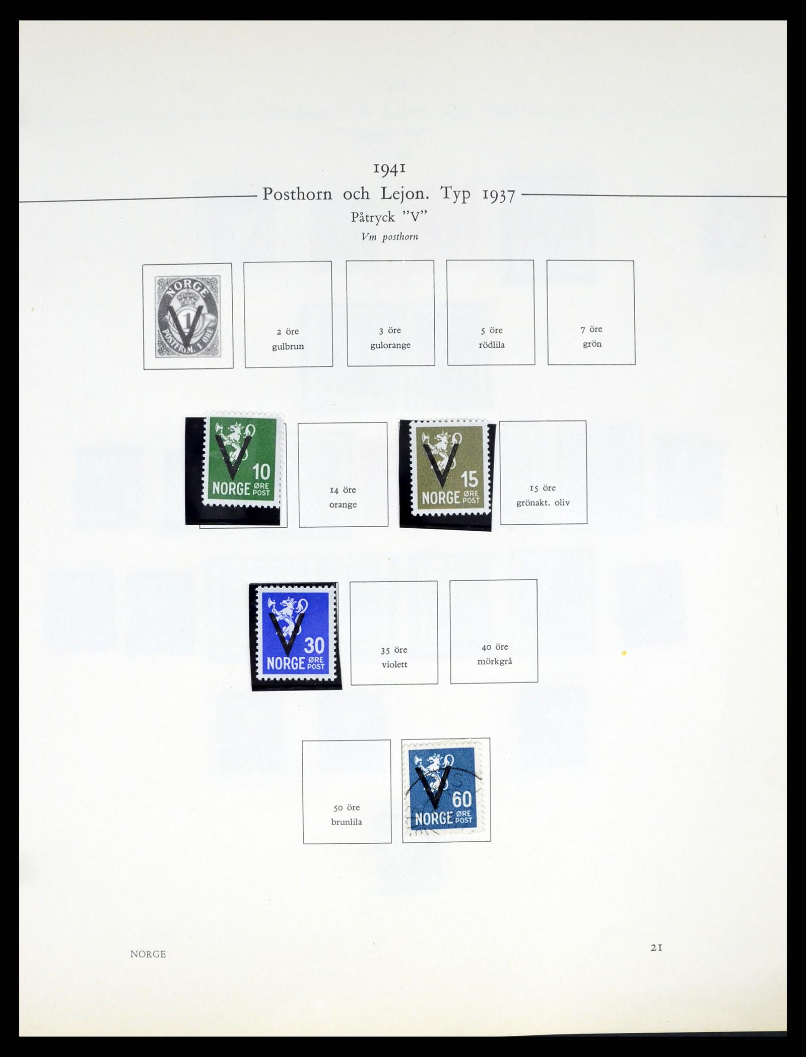 37387 021 - Postzegelverzameling 37387 Scandinavië 1851-1960.