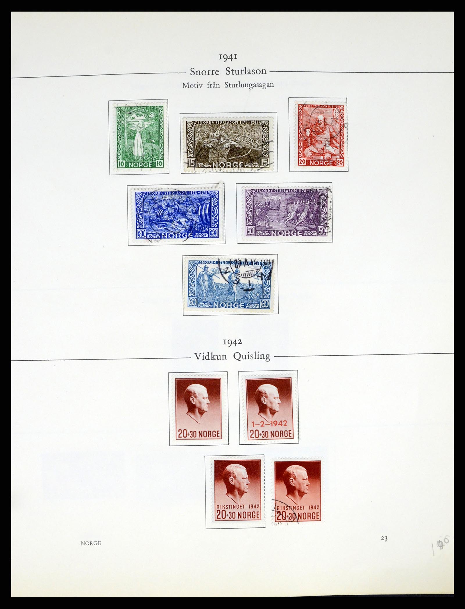 37387 023 - Postzegelverzameling 37387 Scandinavië 1851-1960.