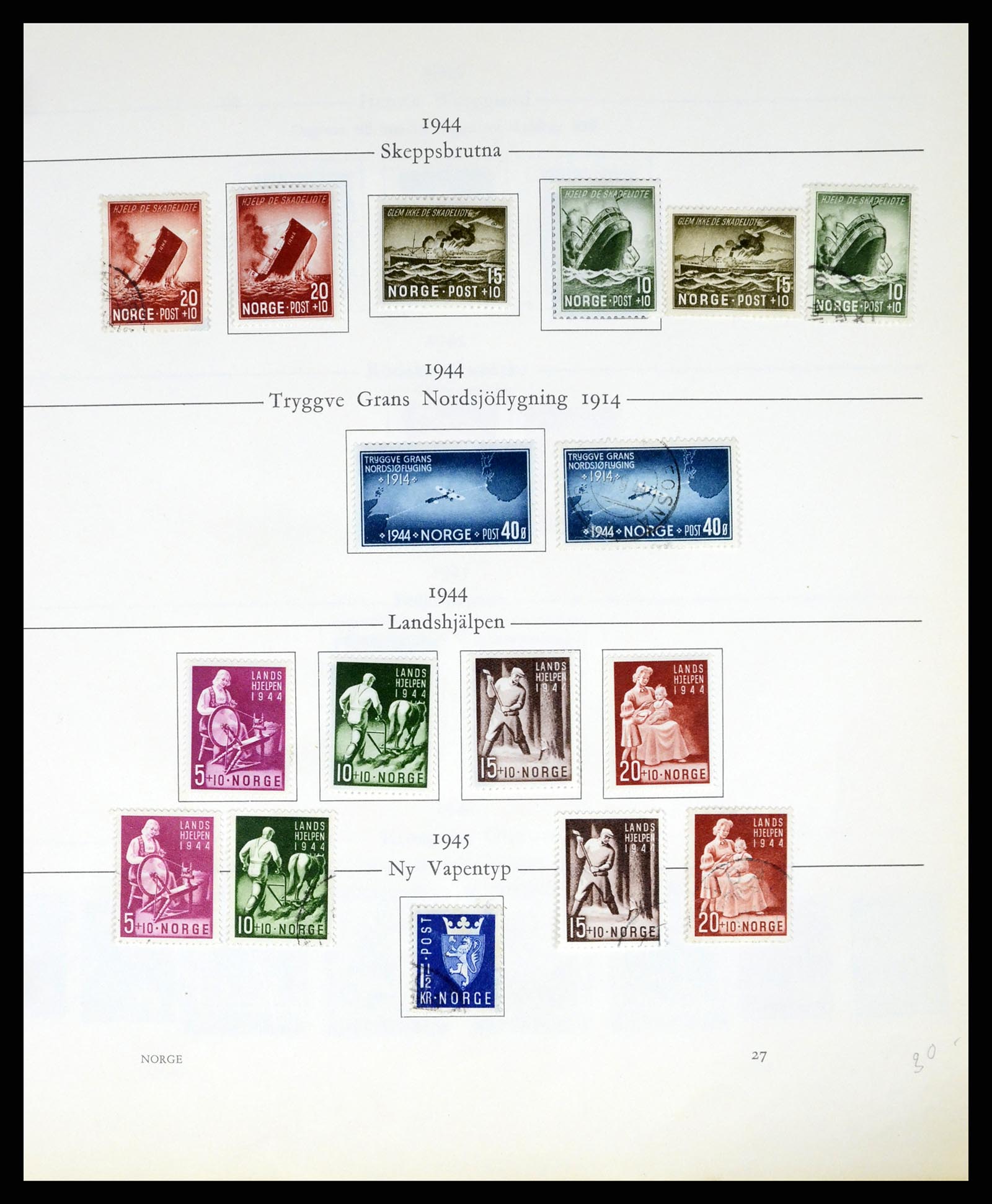 37387 028 - Postzegelverzameling 37387 Scandinavië 1851-1960.