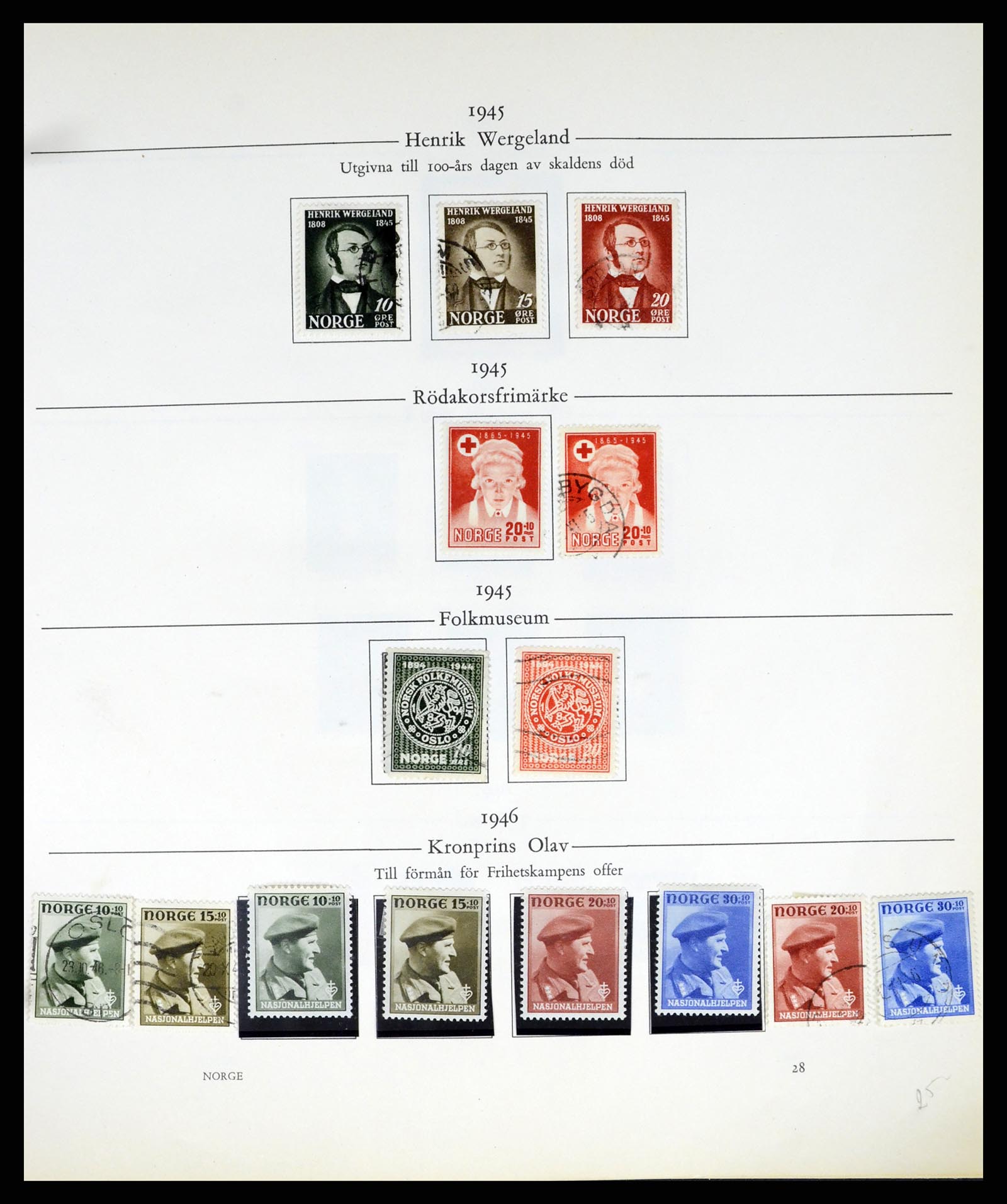 37387 029 - Postzegelverzameling 37387 Scandinavië 1851-1960.