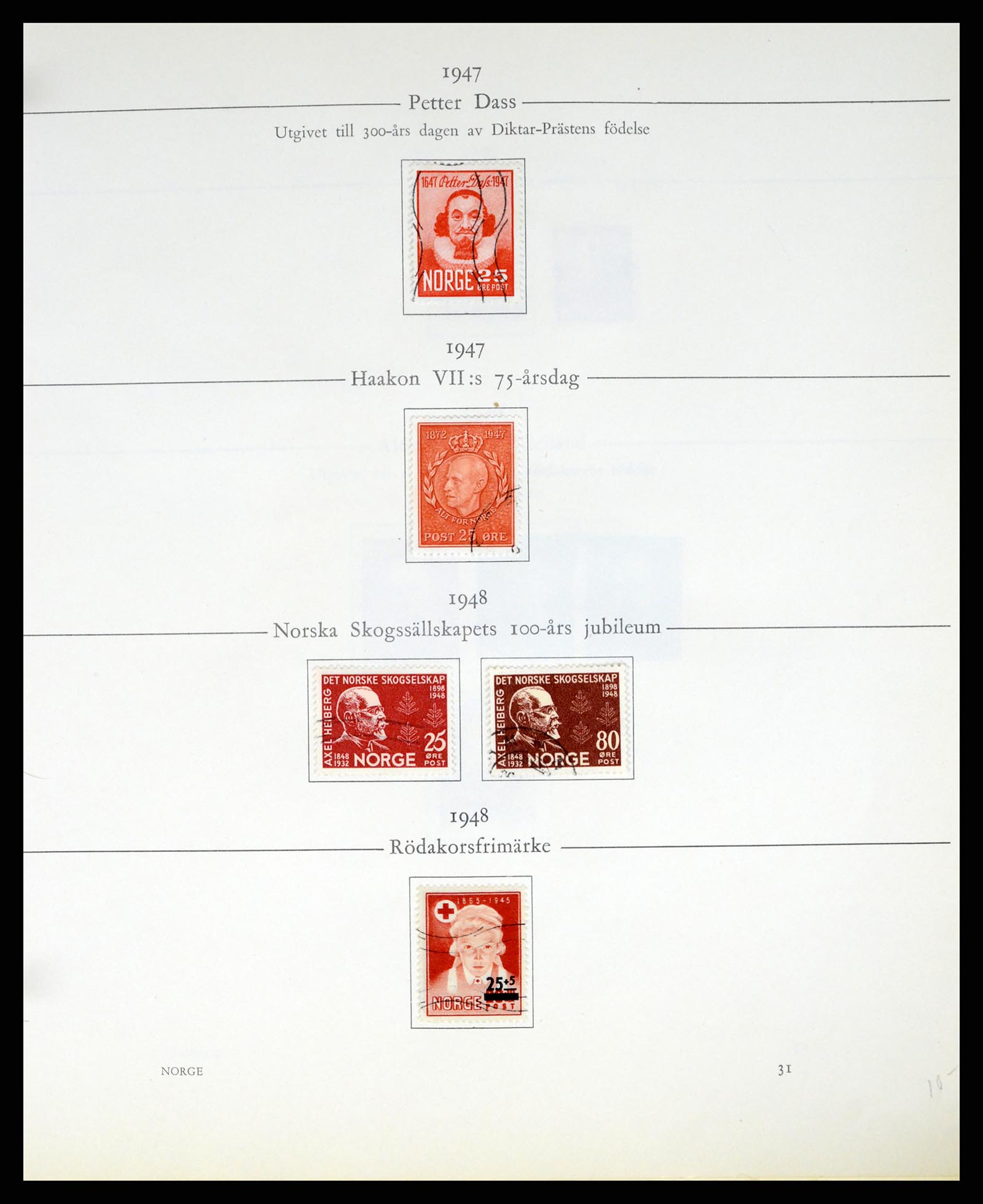 37387 032 - Postzegelverzameling 37387 Scandinavië 1851-1960.