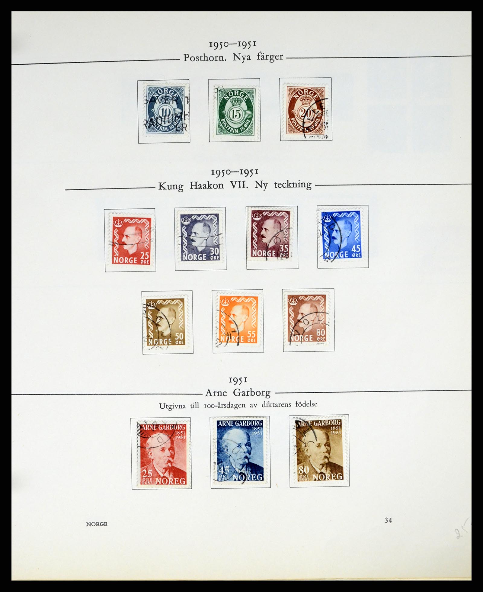 37387 035 - Postzegelverzameling 37387 Scandinavië 1851-1960.