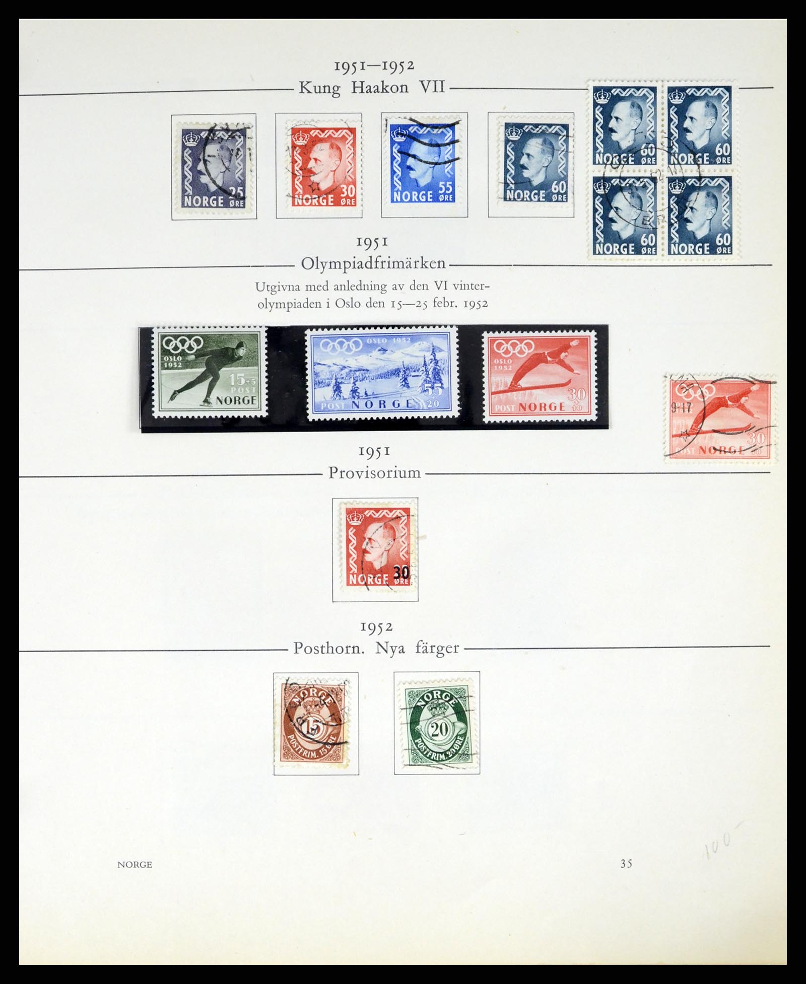 37387 036 - Postzegelverzameling 37387 Scandinavië 1851-1960.