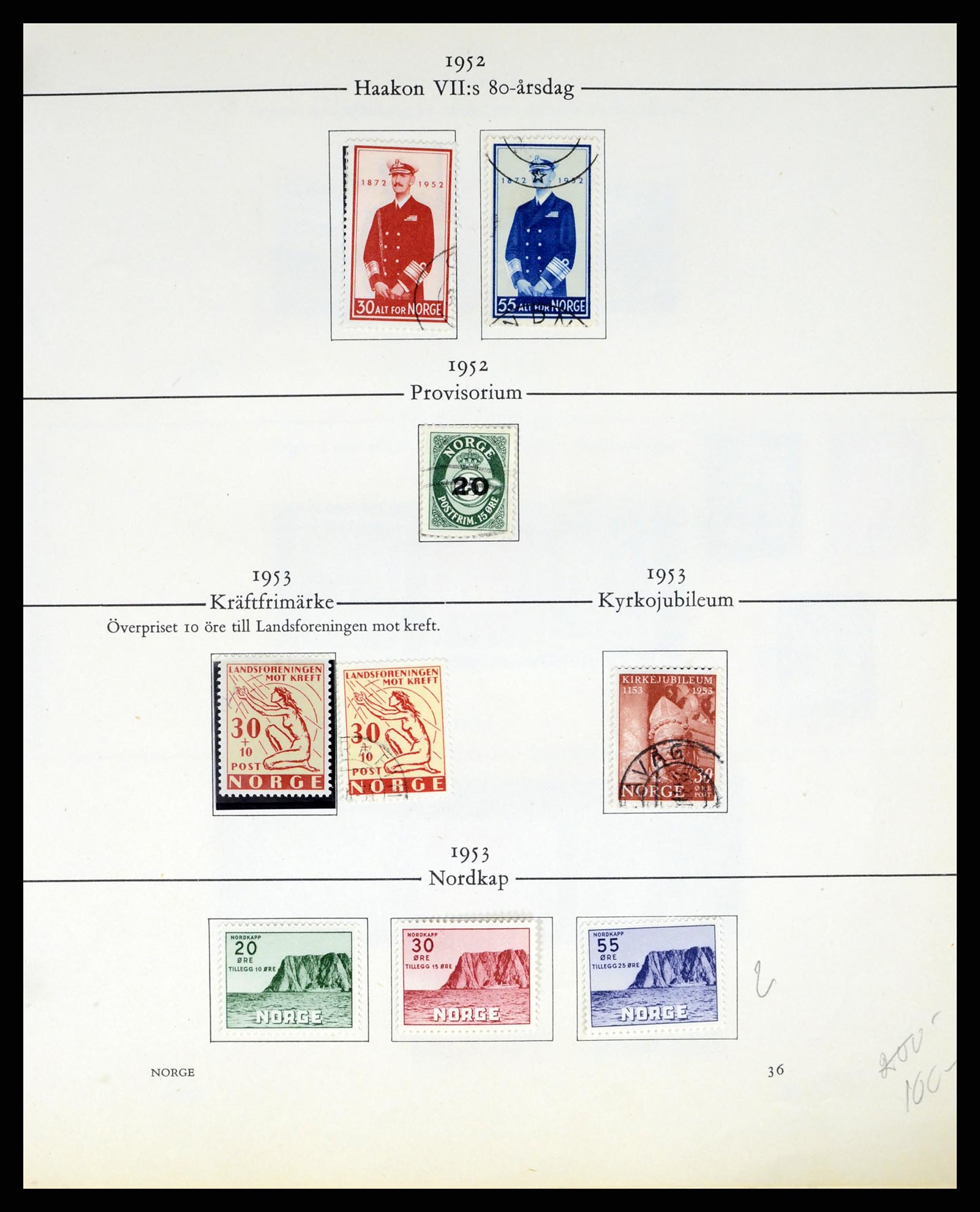 37387 037 - Postzegelverzameling 37387 Scandinavië 1851-1960.