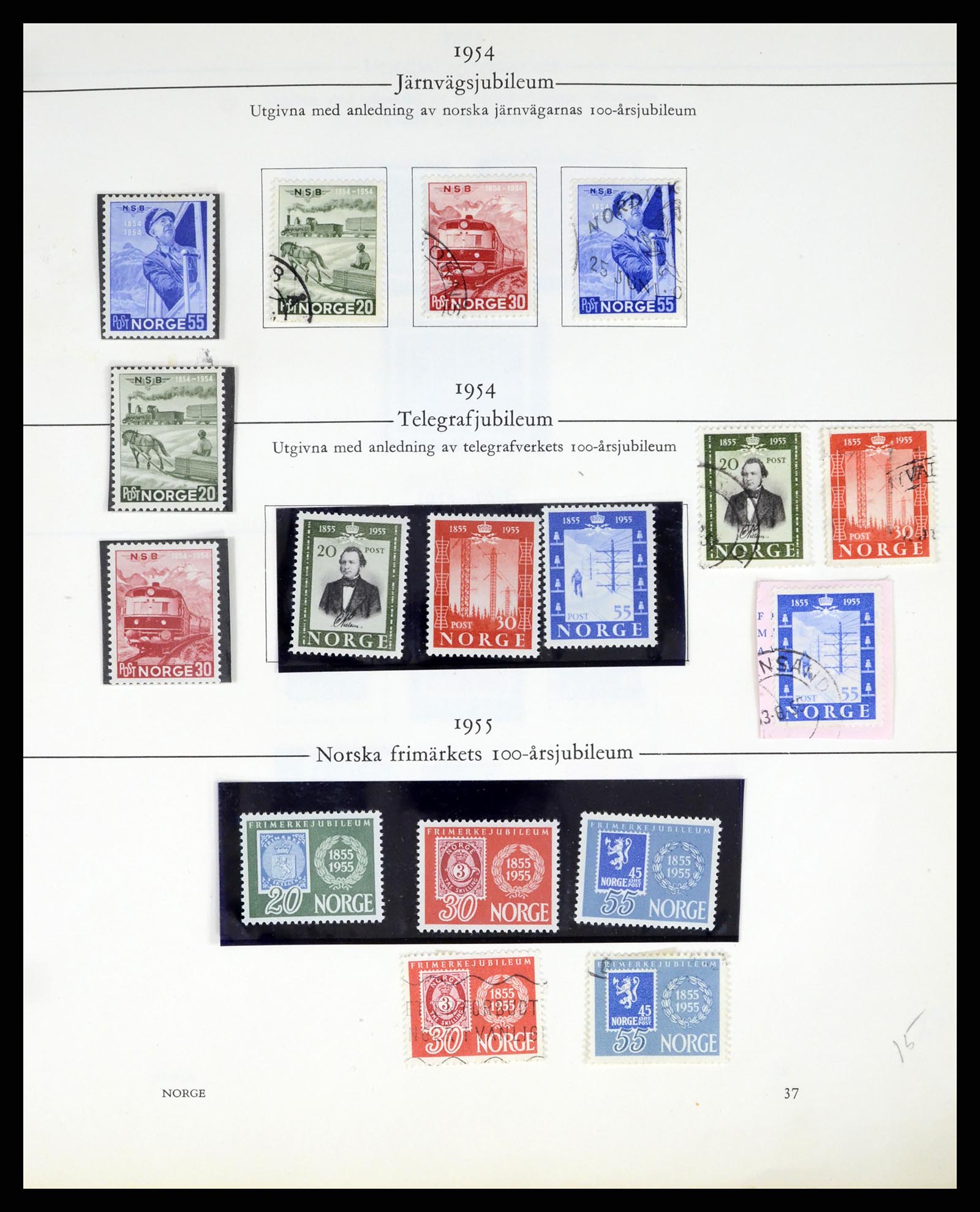 37387 038 - Postzegelverzameling 37387 Scandinavië 1851-1960.