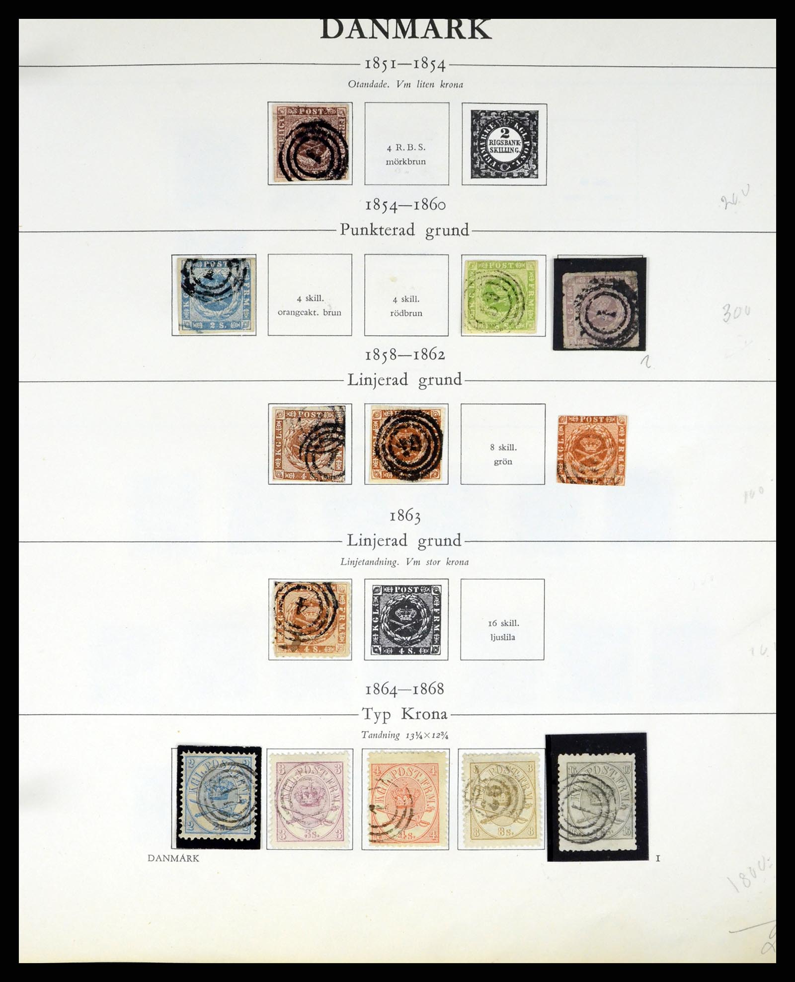 37387 053 - Postzegelverzameling 37387 Scandinavië 1851-1960.