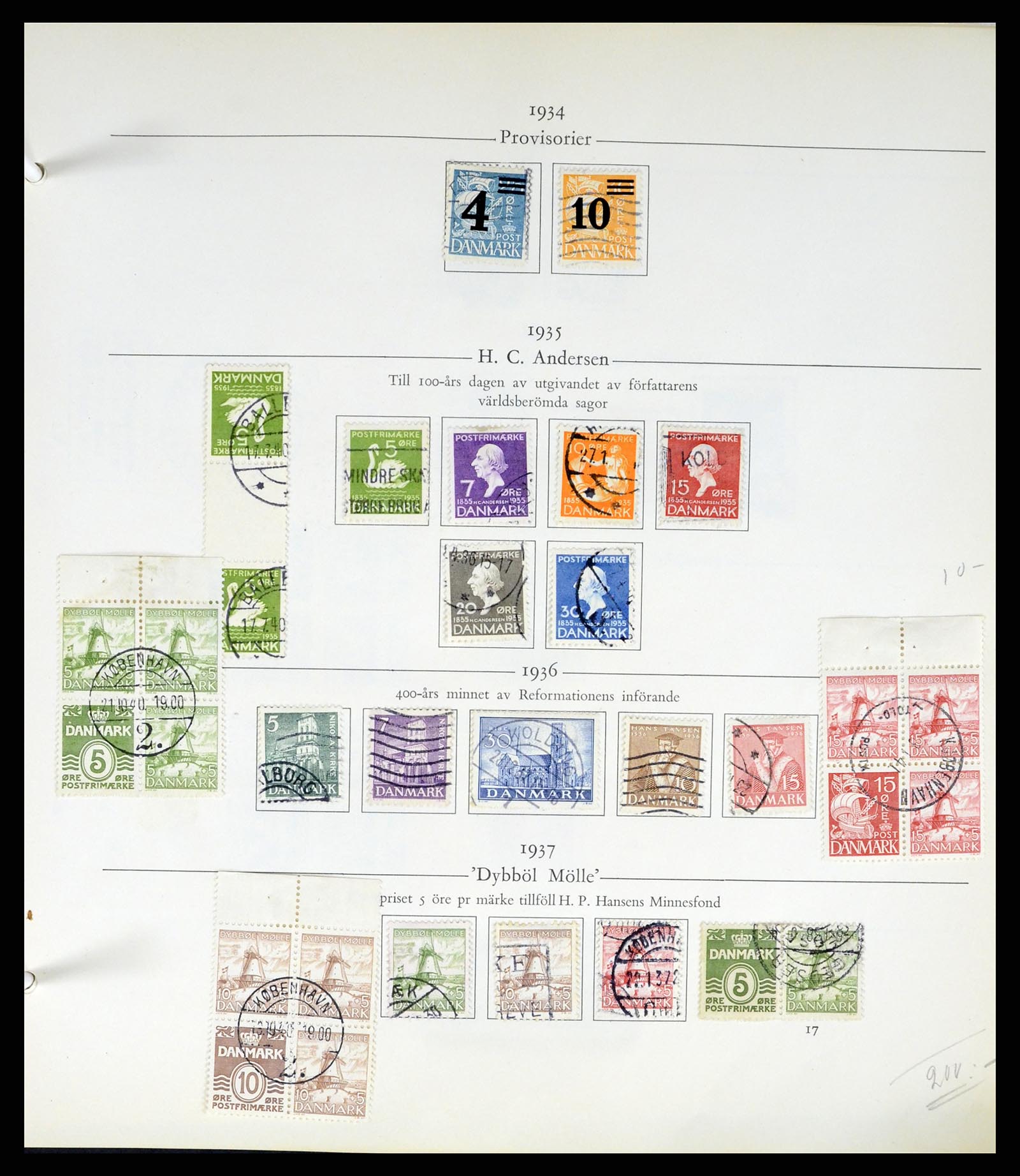 37387 069 - Postzegelverzameling 37387 Scandinavië 1851-1960.