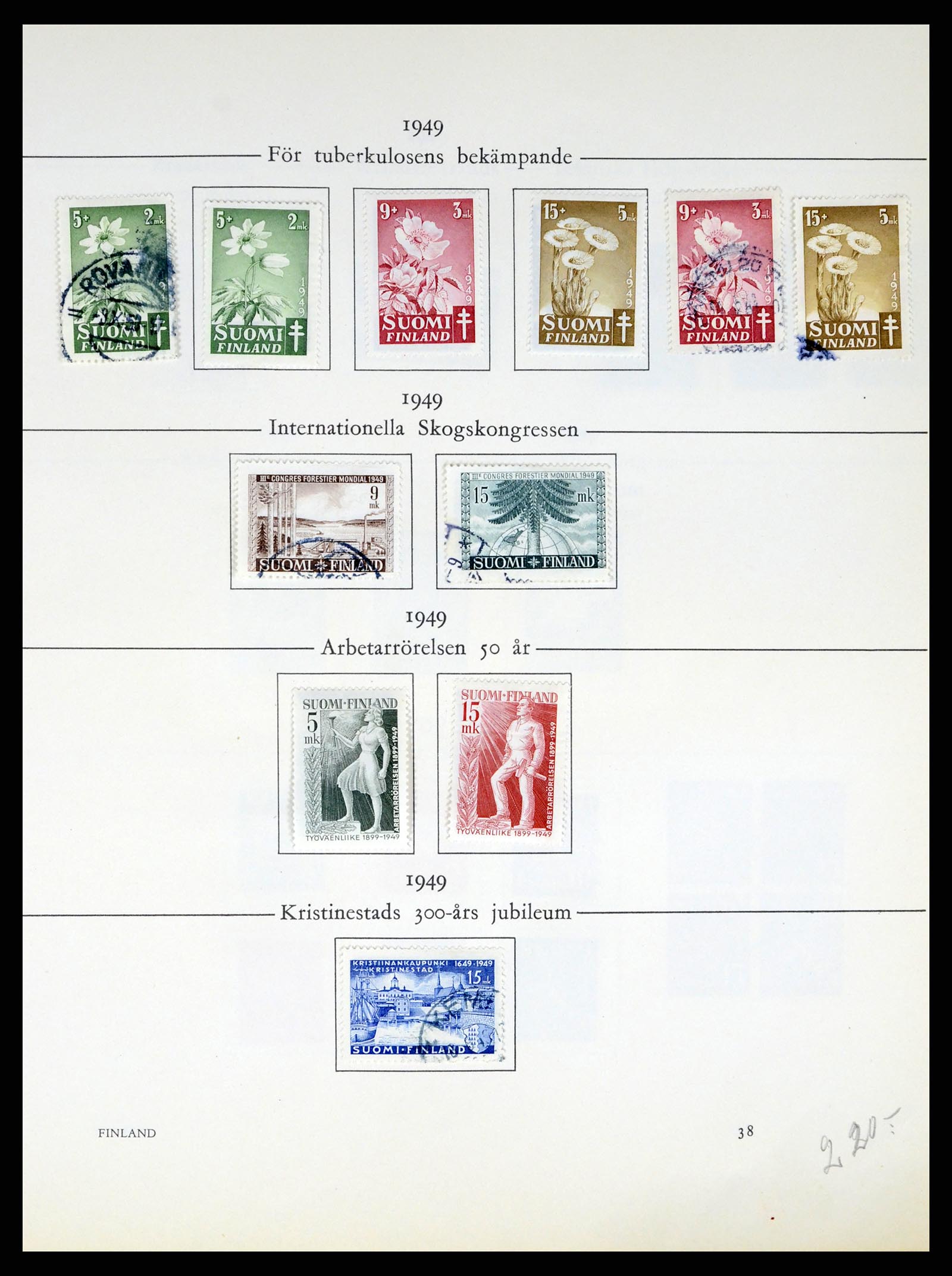 37387 200 - Postzegelverzameling 37387 Scandinavië 1851-1960.