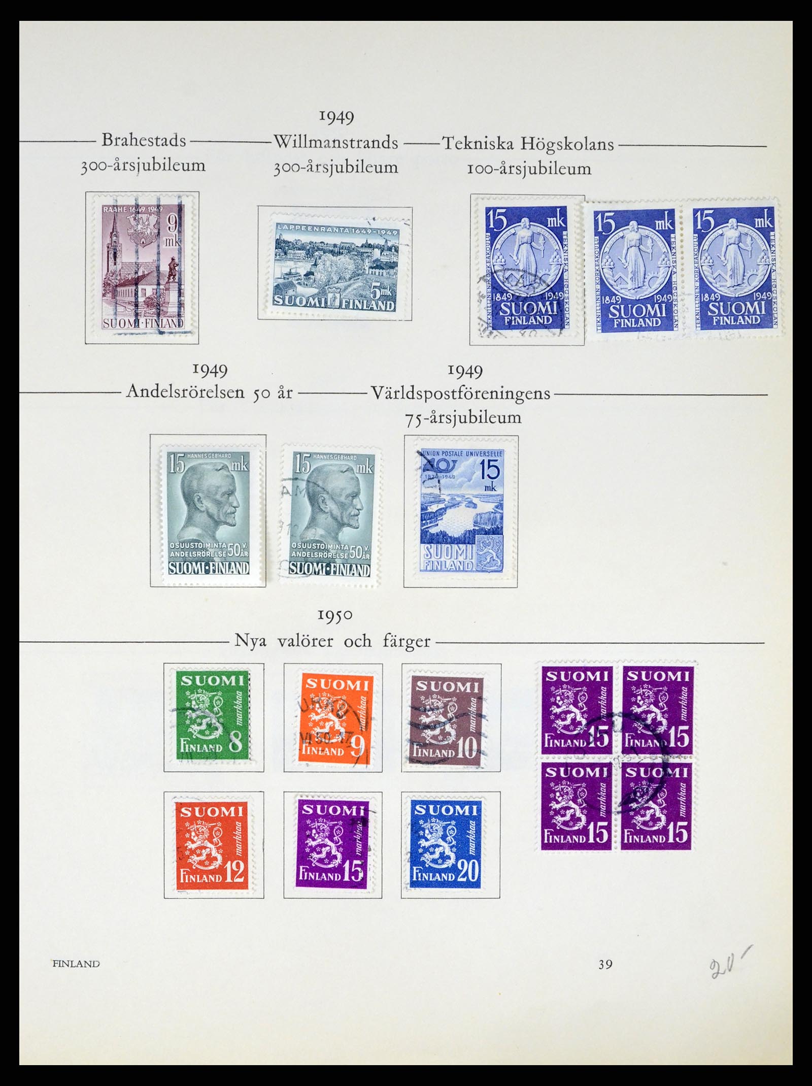 37387 201 - Postzegelverzameling 37387 Scandinavië 1851-1960.
